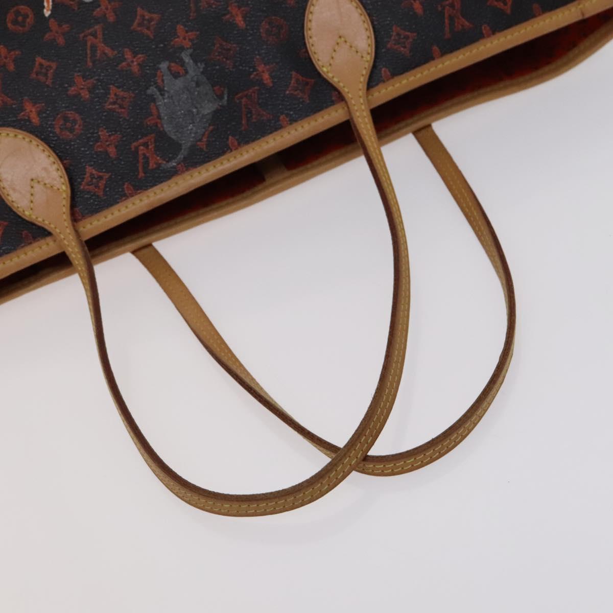 Louis Vuitton Neverfull Mm Black Canvas Tote Bag ()