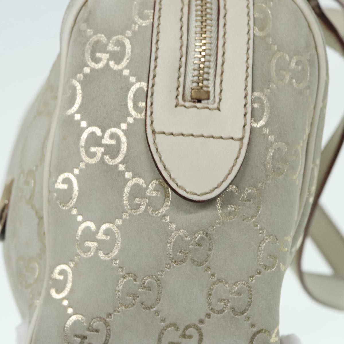 Gucci Boston Grey Canvas Handbag ()