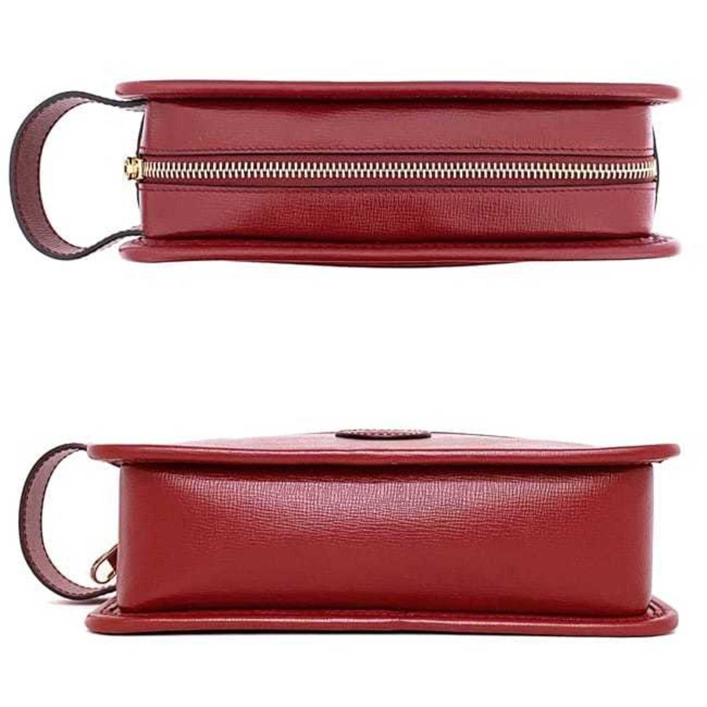 Gucci Red Color Leather Clutch Bag Handbag ()