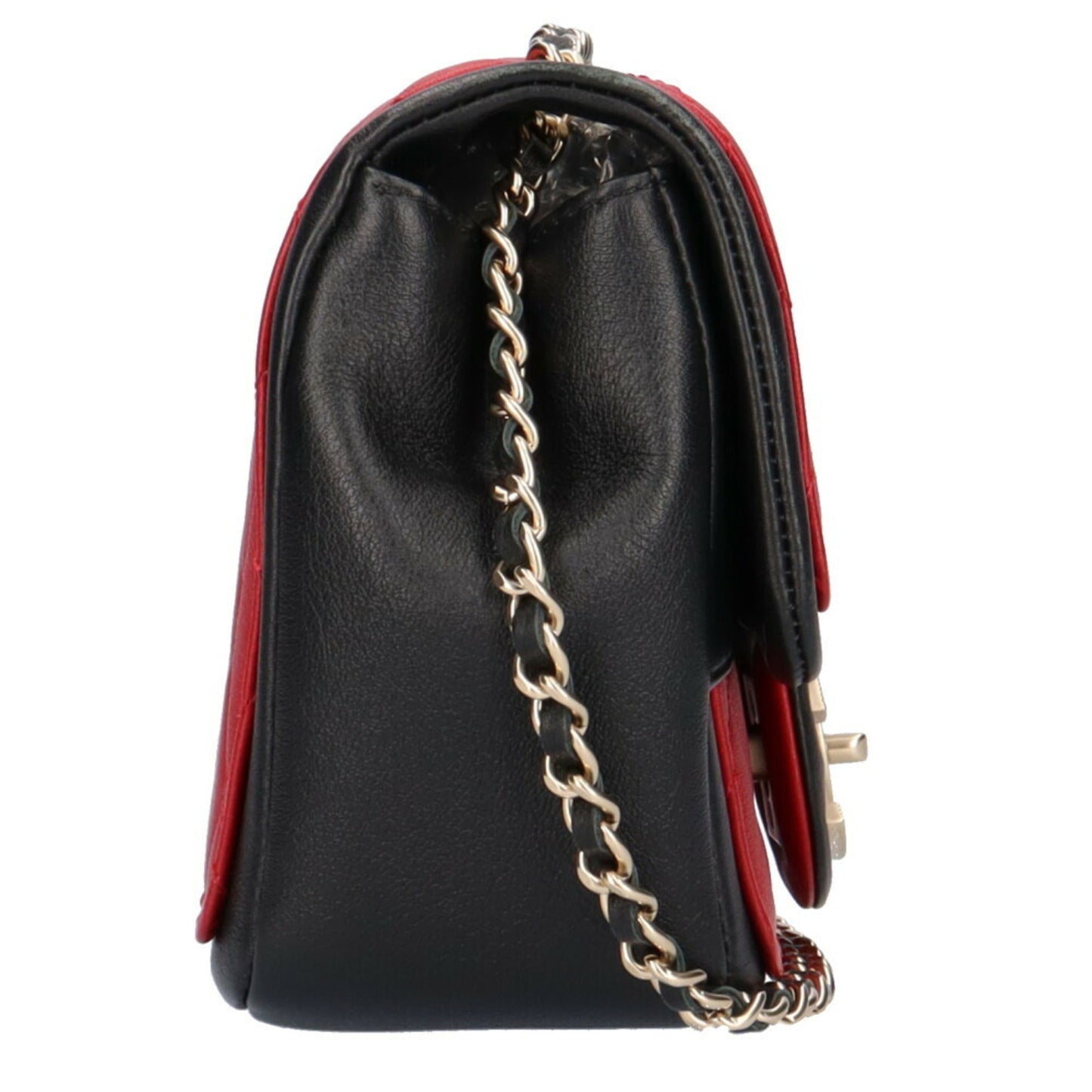 Chanel Black Red Color Leather Shoulder Bag ()