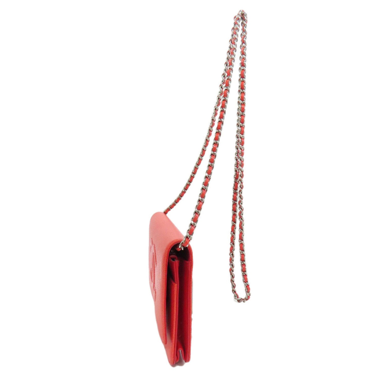 Chanel Red Color Caviar Leather Shoulder Bag ()