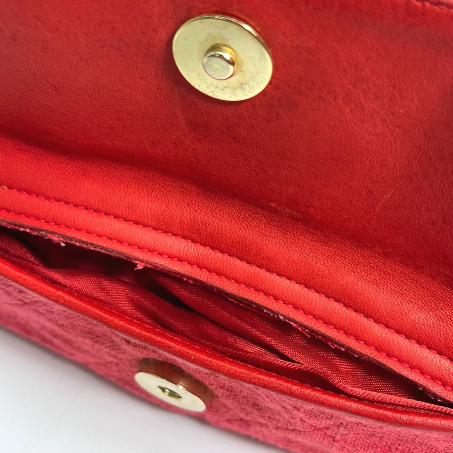Chanel Red Cloth Shoulder Bag ()