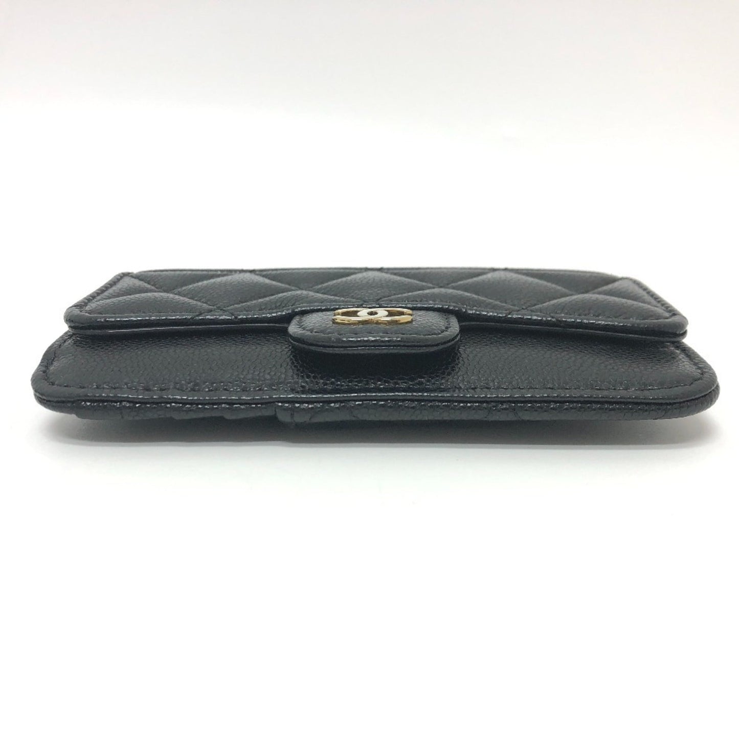 Chanel Black Grained Calfskin Coin Purse/Coin Case ()
