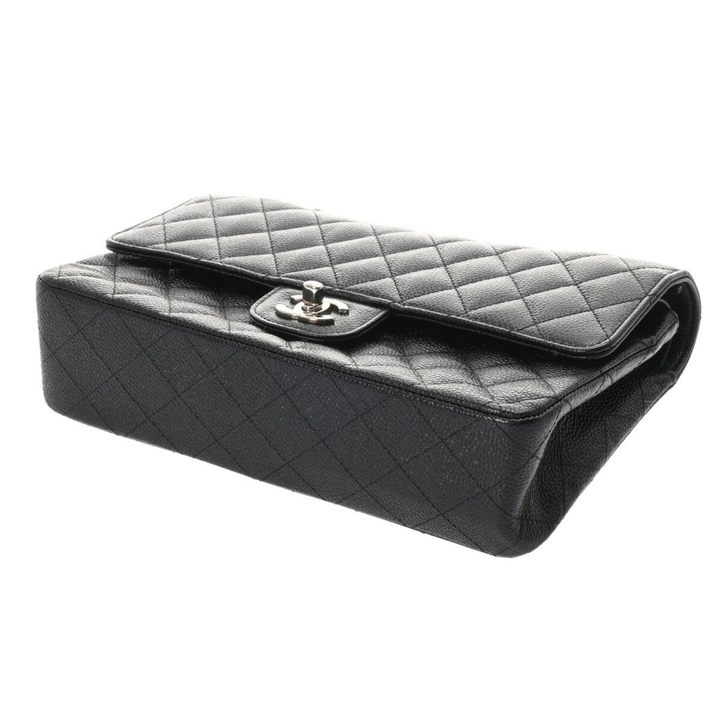 Chanel Black Leather Handbag Shoulder Bag ()