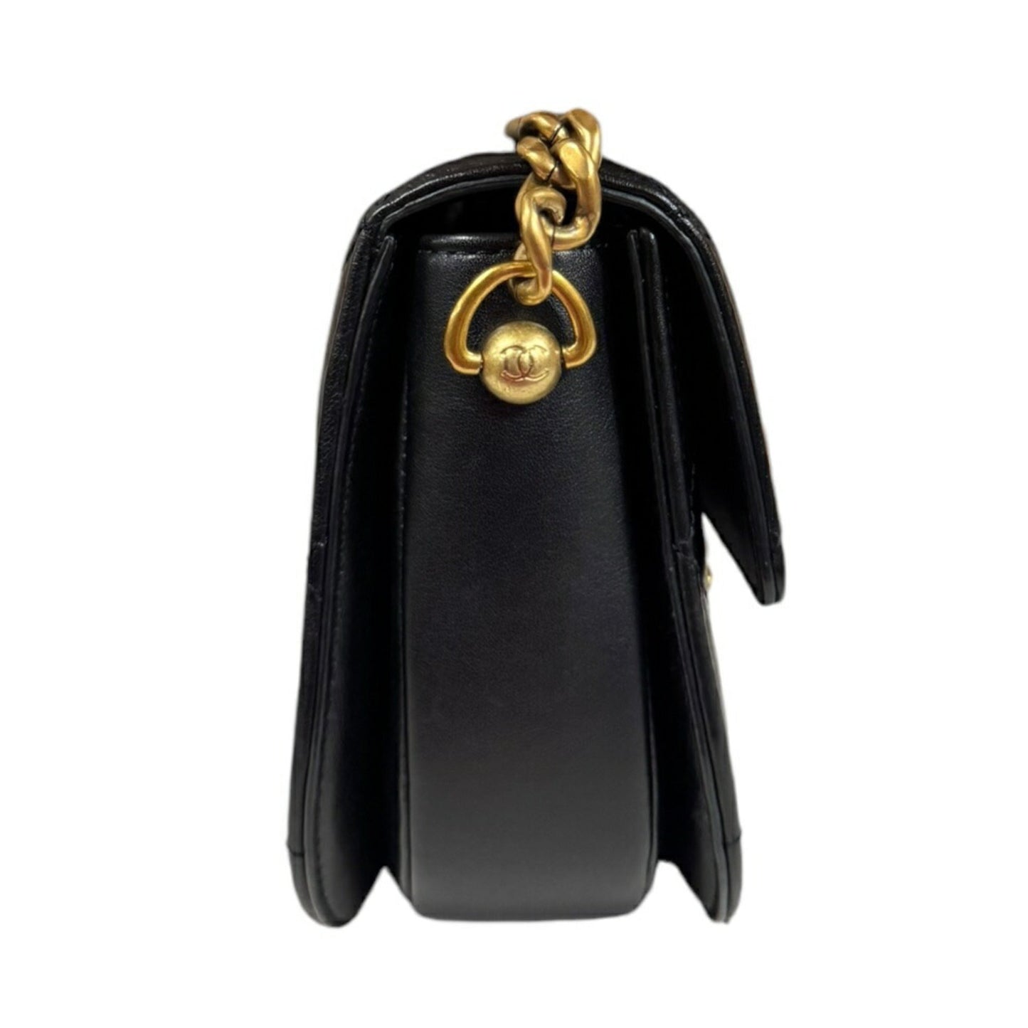 Chanel Black Leather Shoulder Bag ()