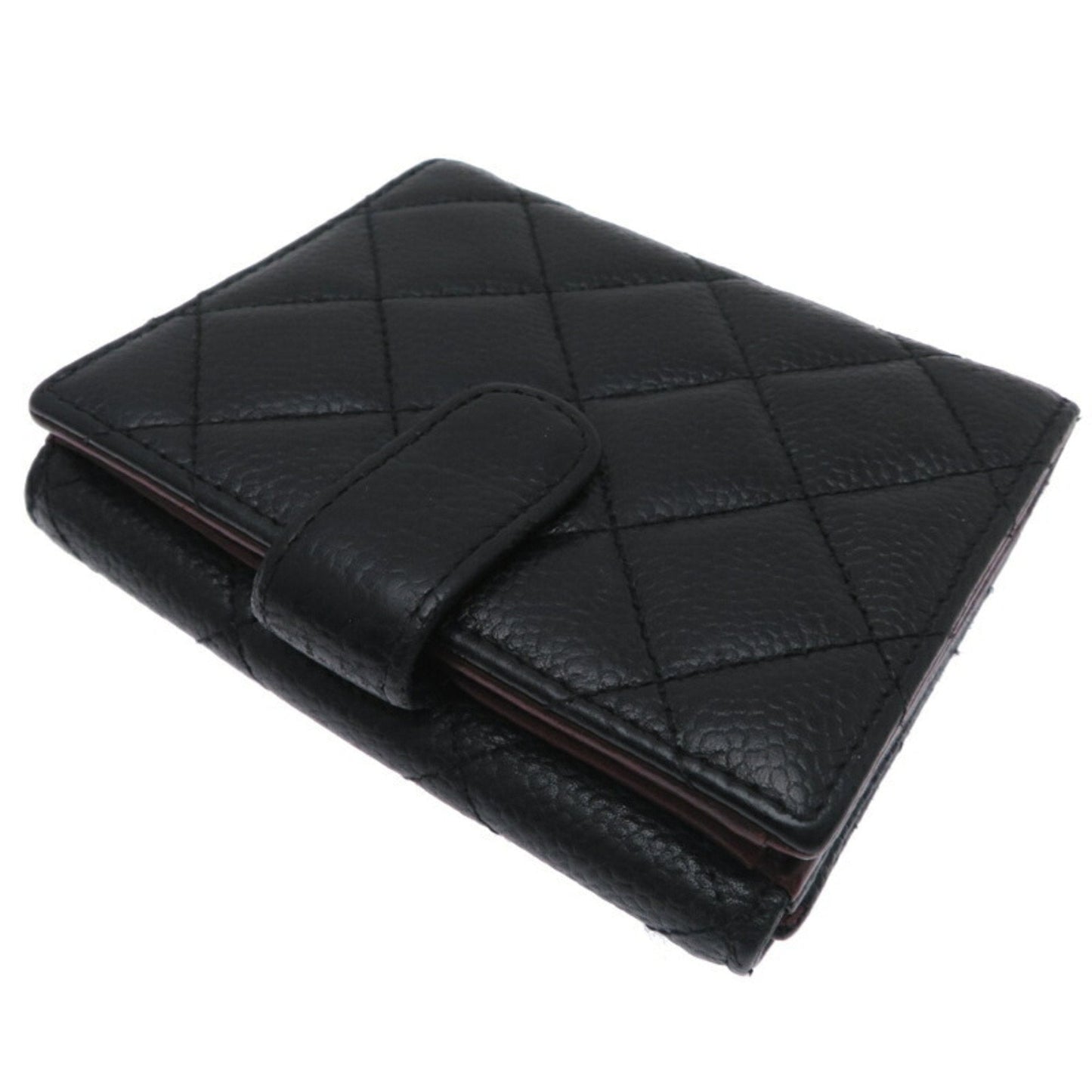 Chanel Black Grained Calfskin Wallet (Bi-Fold) ()