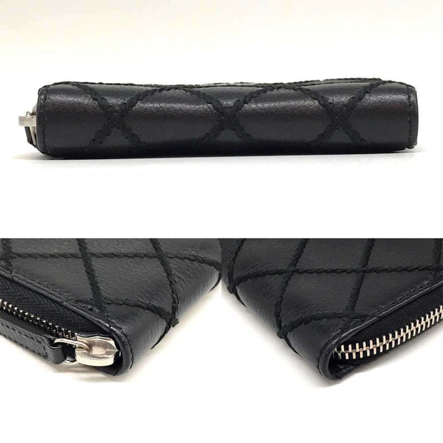 Chanel Black Leather Coin Purse/Coin Case ()