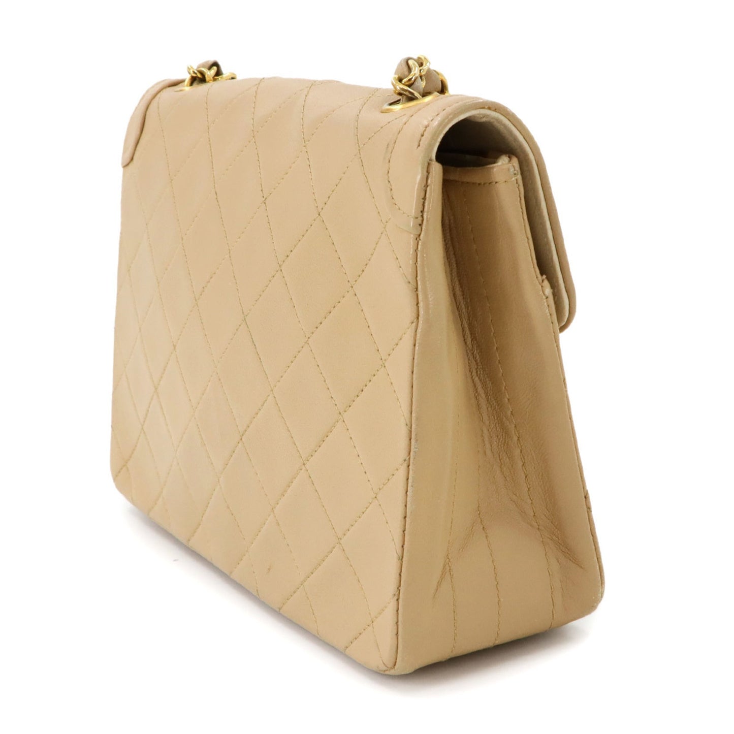 Chanel Beige Leather Shoulder Bag ()