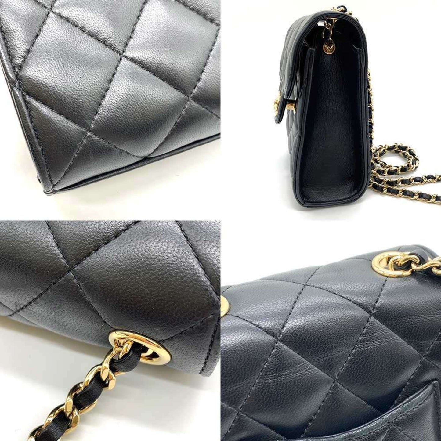 Chanel Black Leather Pochette Shoulder Bag ()