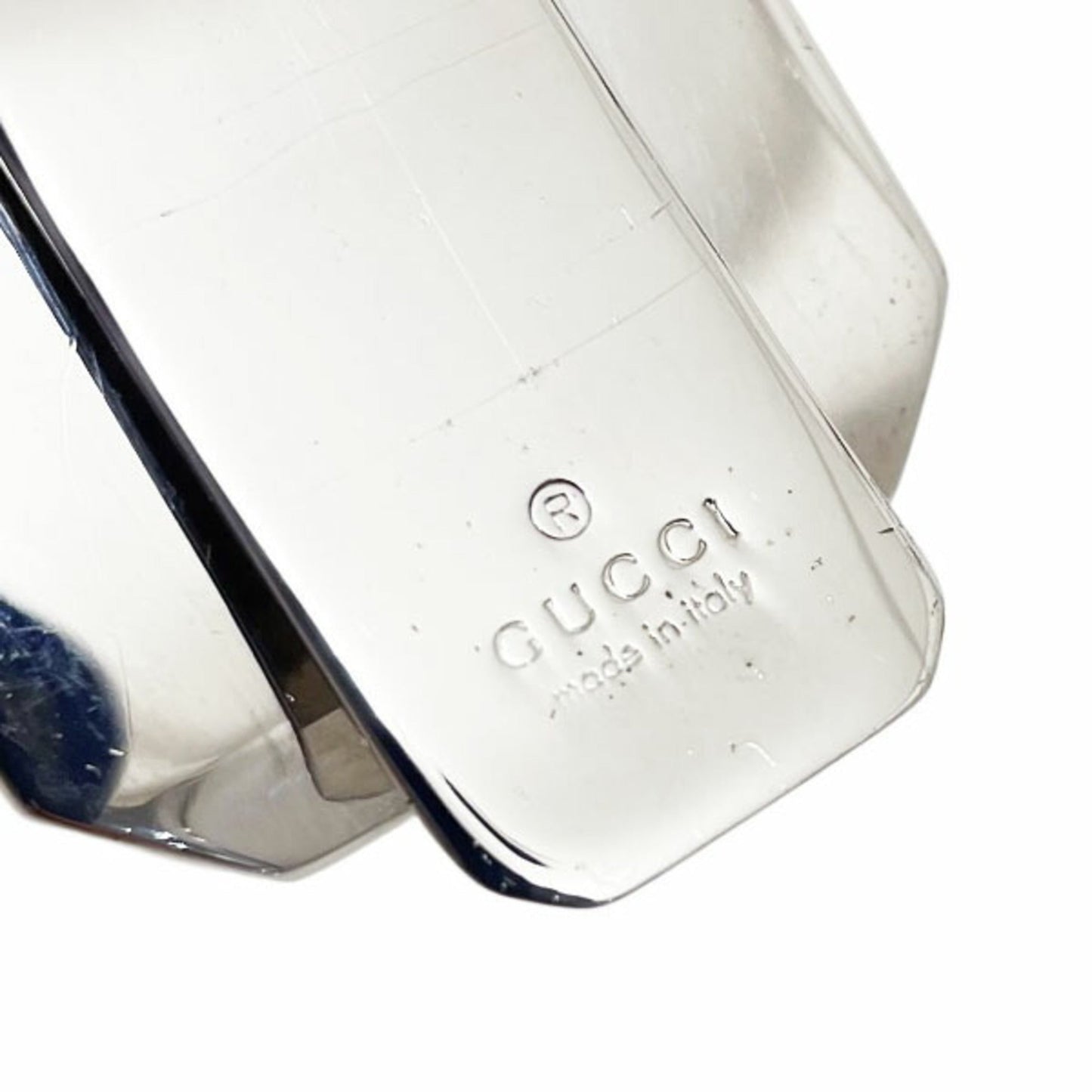 Gucci Guccissima Grayish Silver Leather Money Clip ()