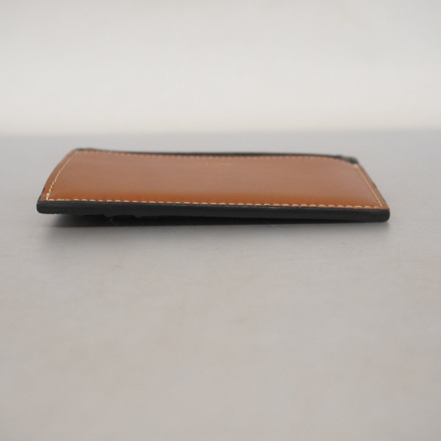 Celine Wallet/Coin Case, Macadam Leather, Brown, Women's