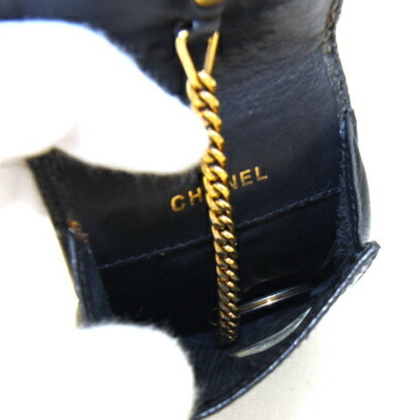 Chanel Black Grained Calfskin Pouch ()