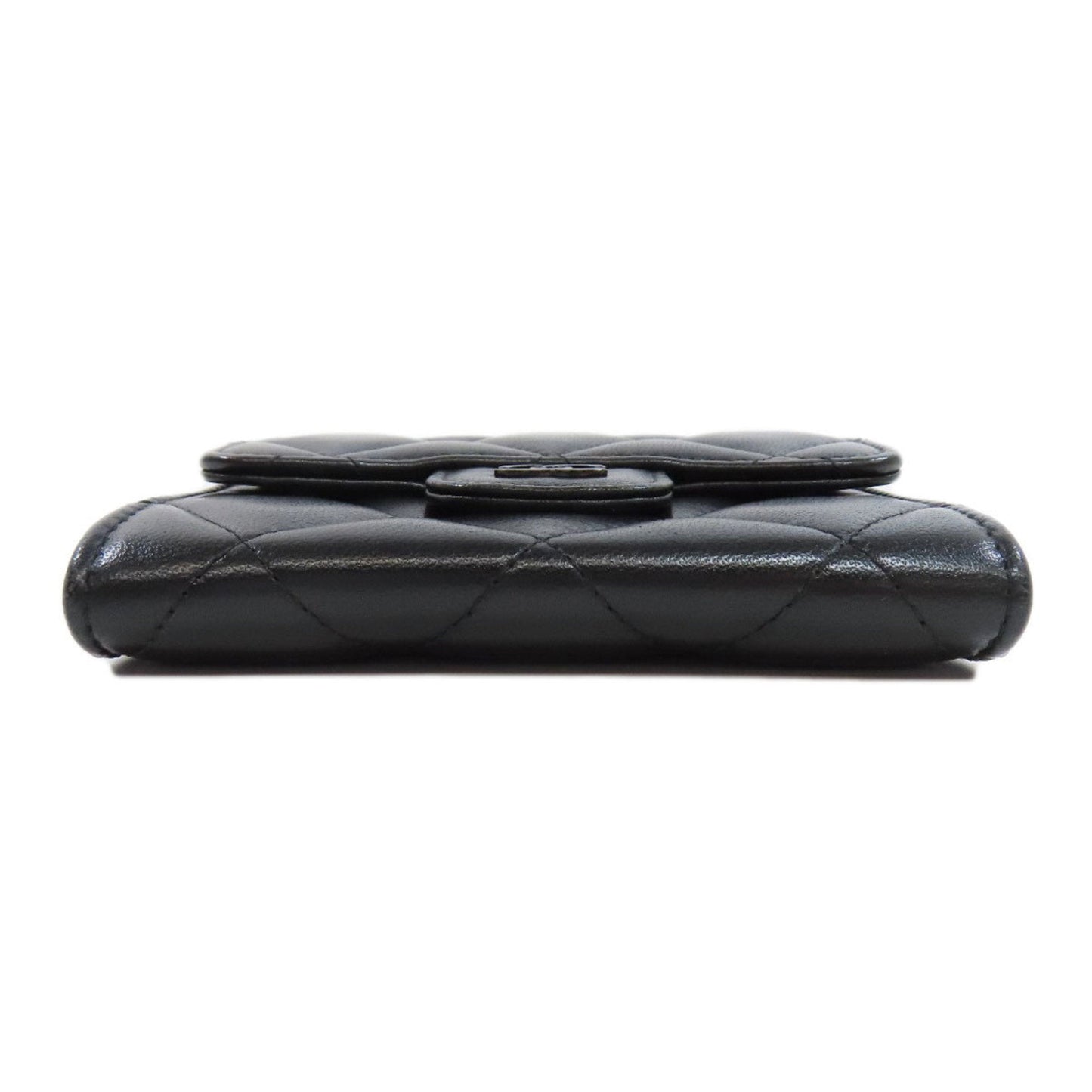 Chanel Black Leather Chain/Shoulder Wallet ()