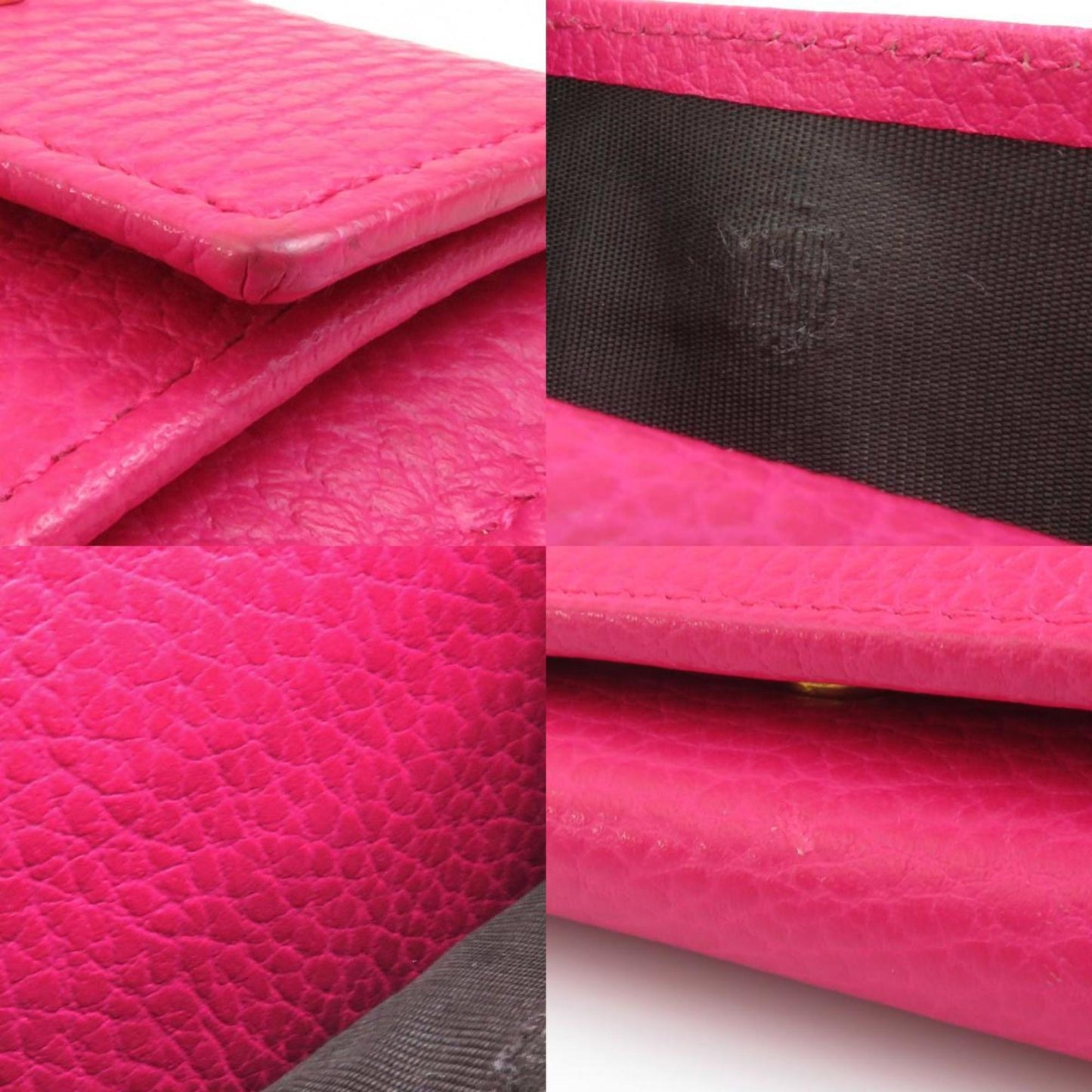 Gucci Pink Leather Wallet (Tri-Fold) ()