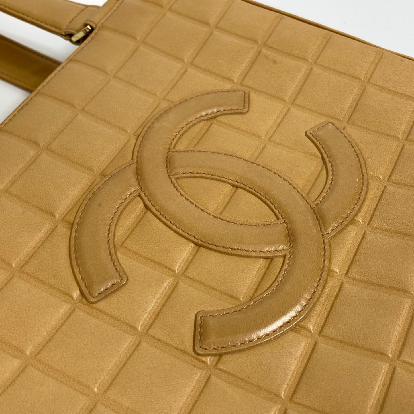 Chanel Beige Leather Tote Bag ()