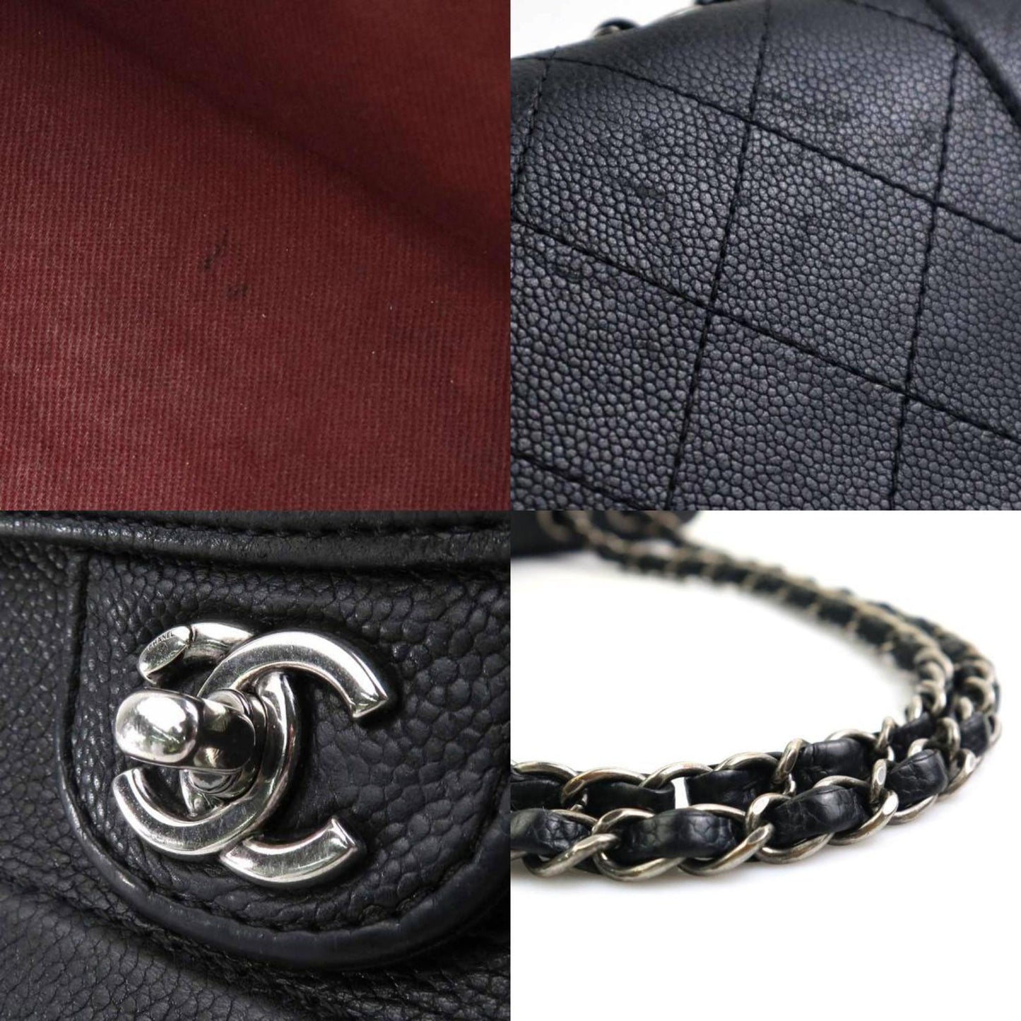 Chanel Black Caviar Leather Shoulder Bag ()