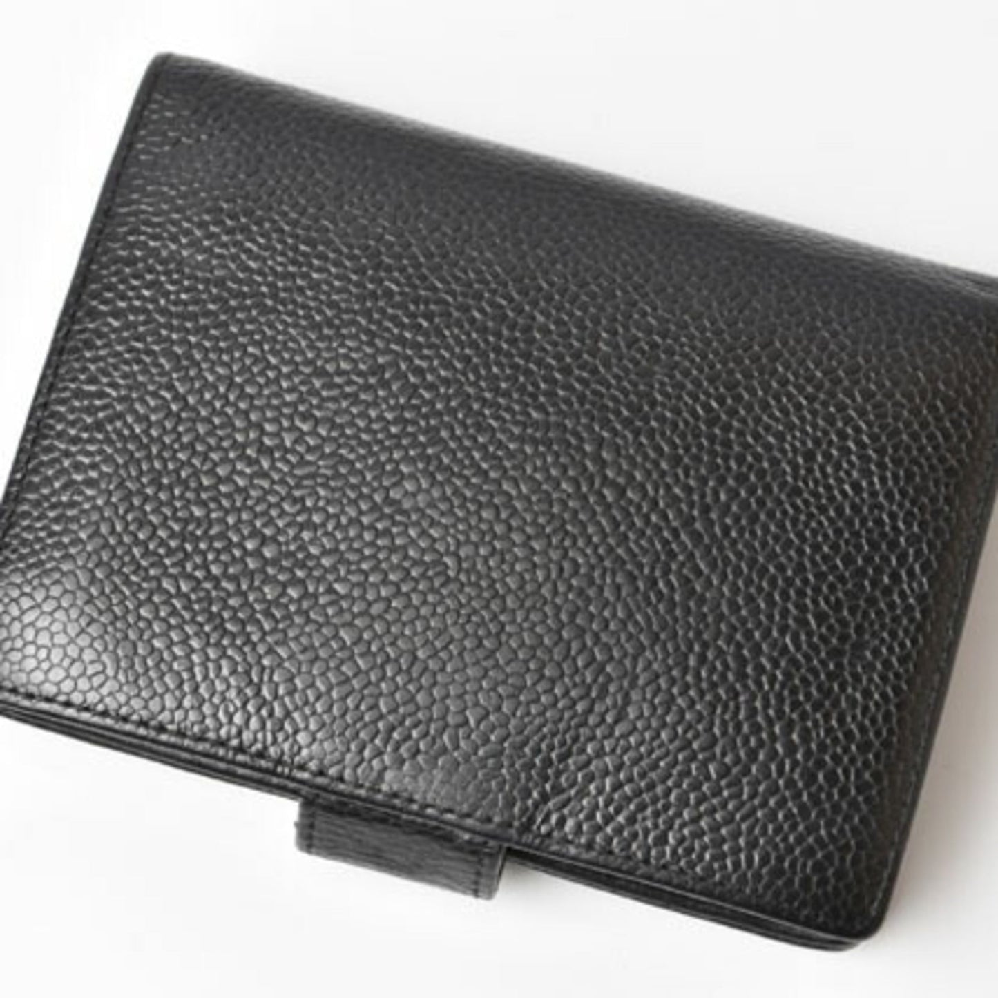 Chanel Black Grained Calfskin Wallet (Bi-Fold) ()