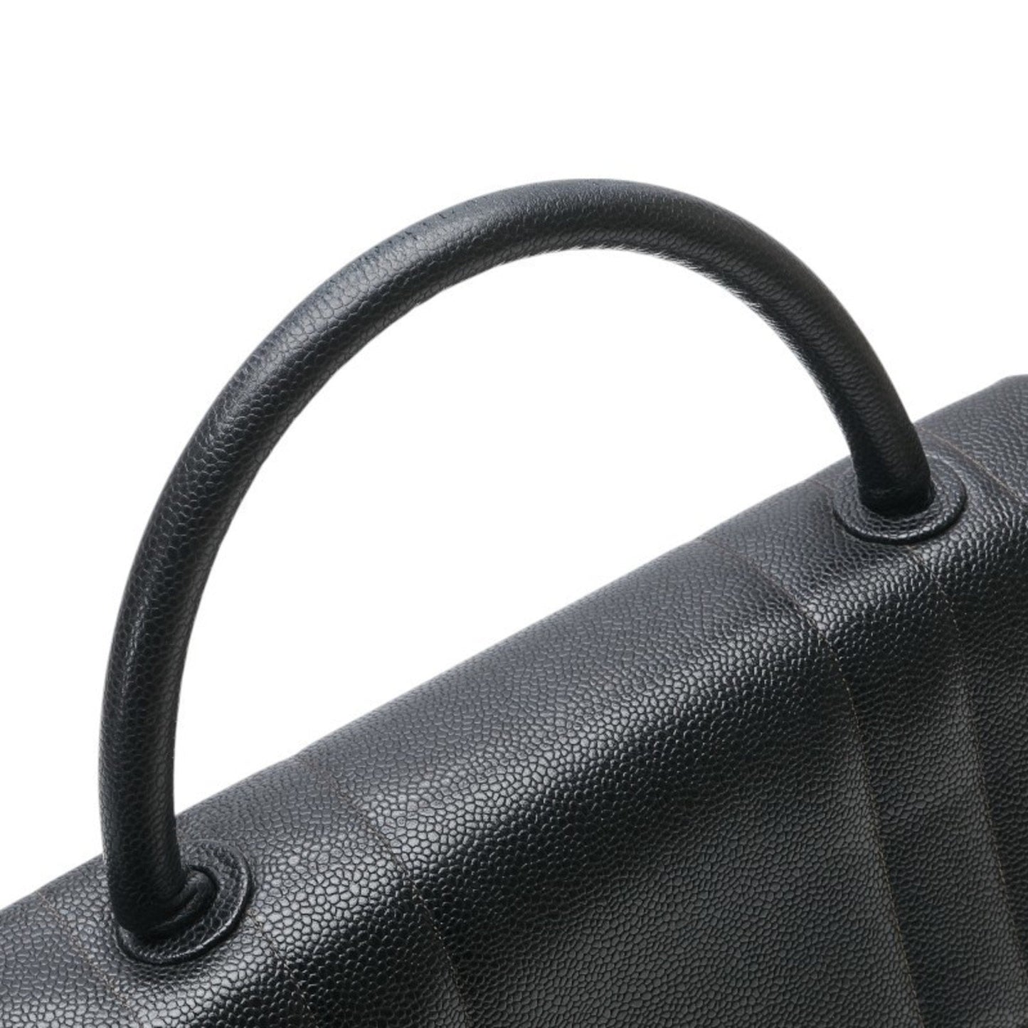 Chanel Black Grained Calfskin Handbag ()