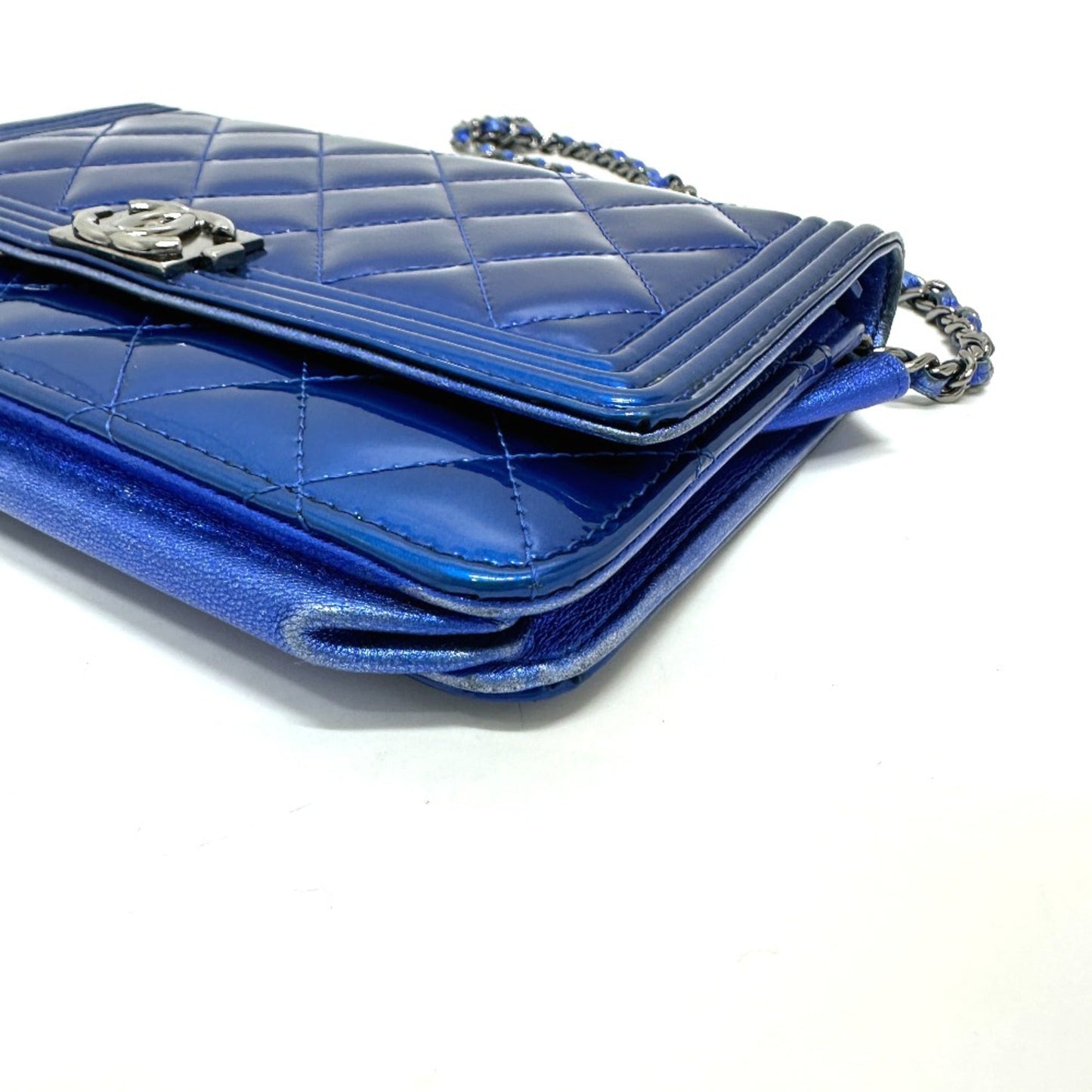 Chanel Blue Leather Shoulder Bag ()