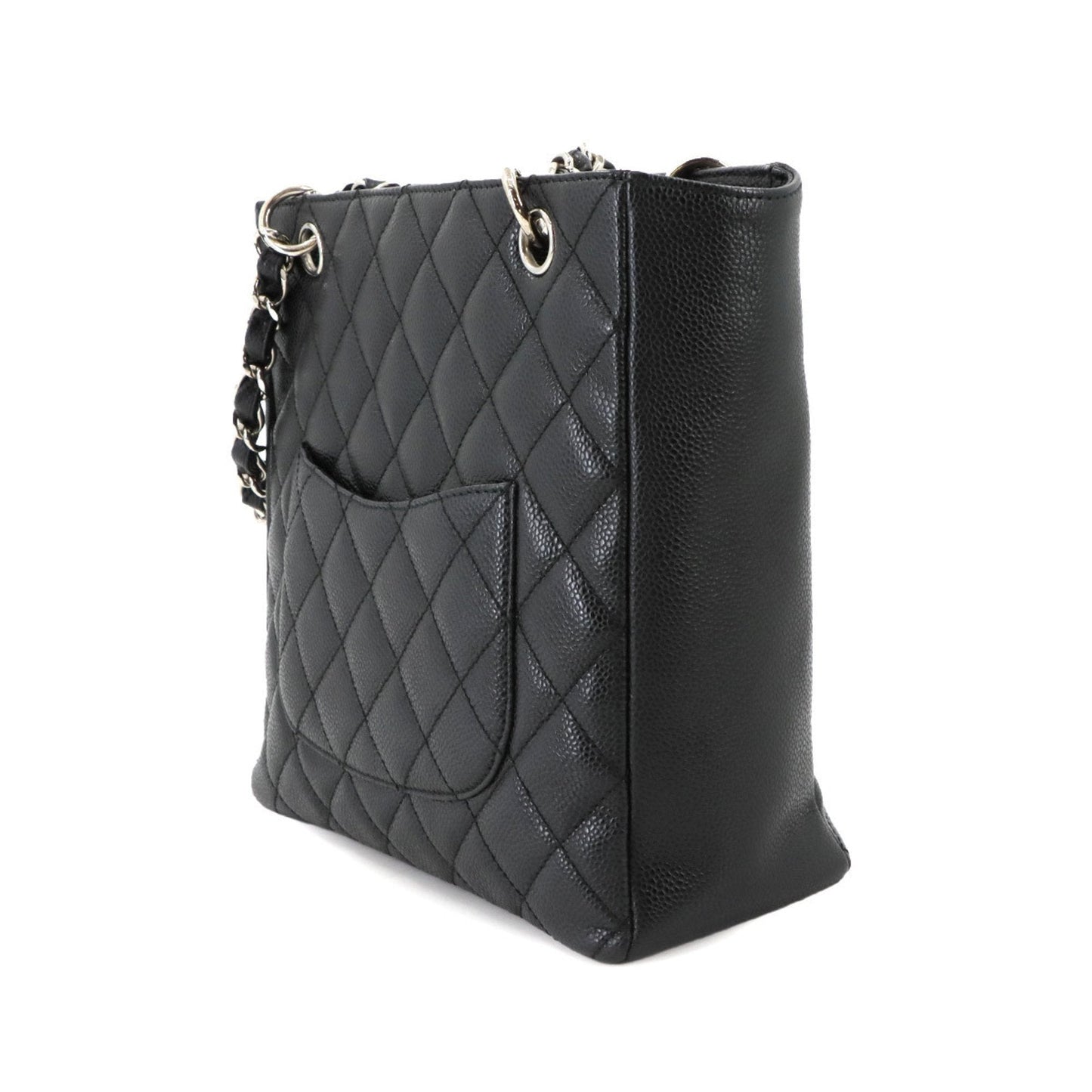Chanel Black Grained Calfskin Tote Bag ()