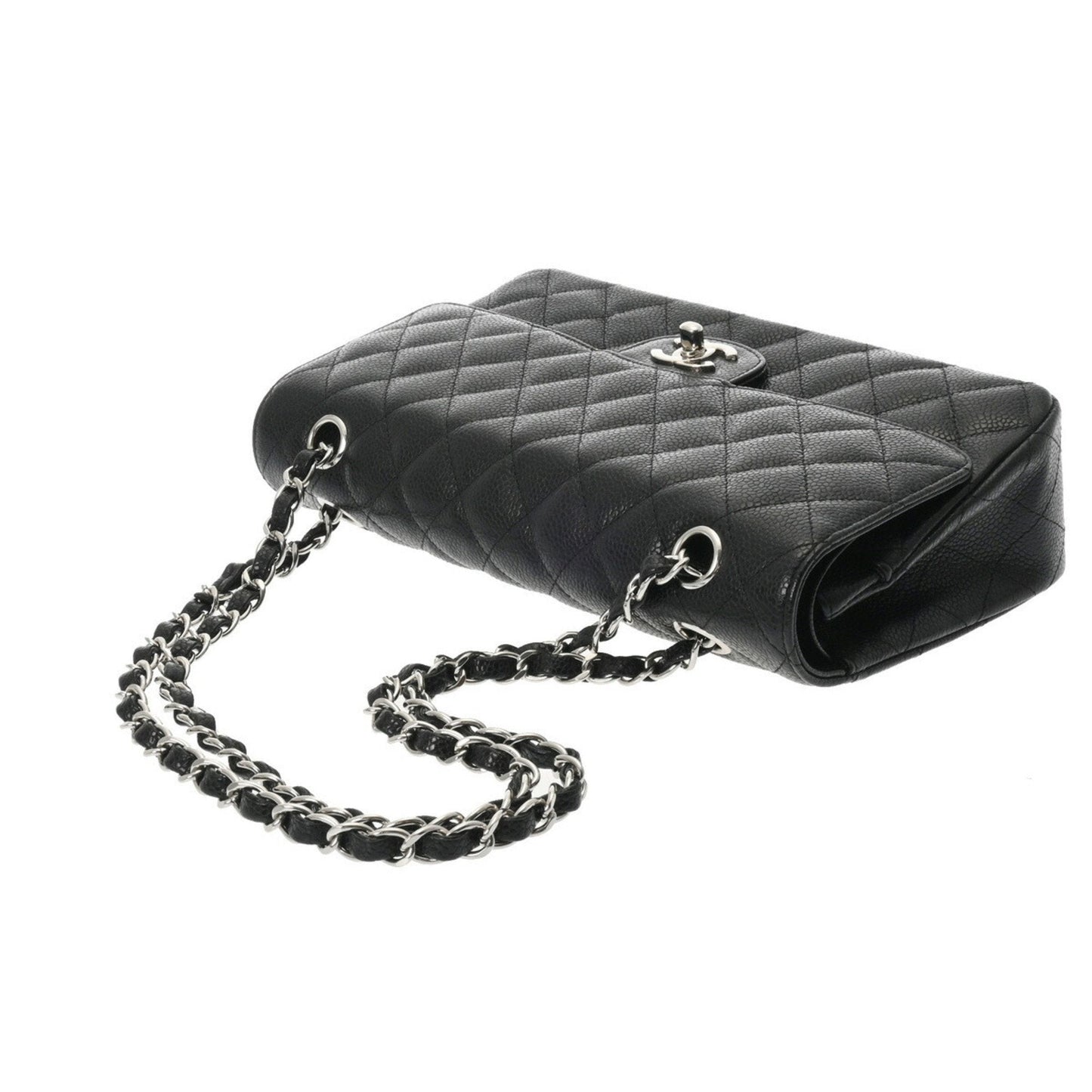 Chanel Black Caviar Leather Shoulder Bag ()