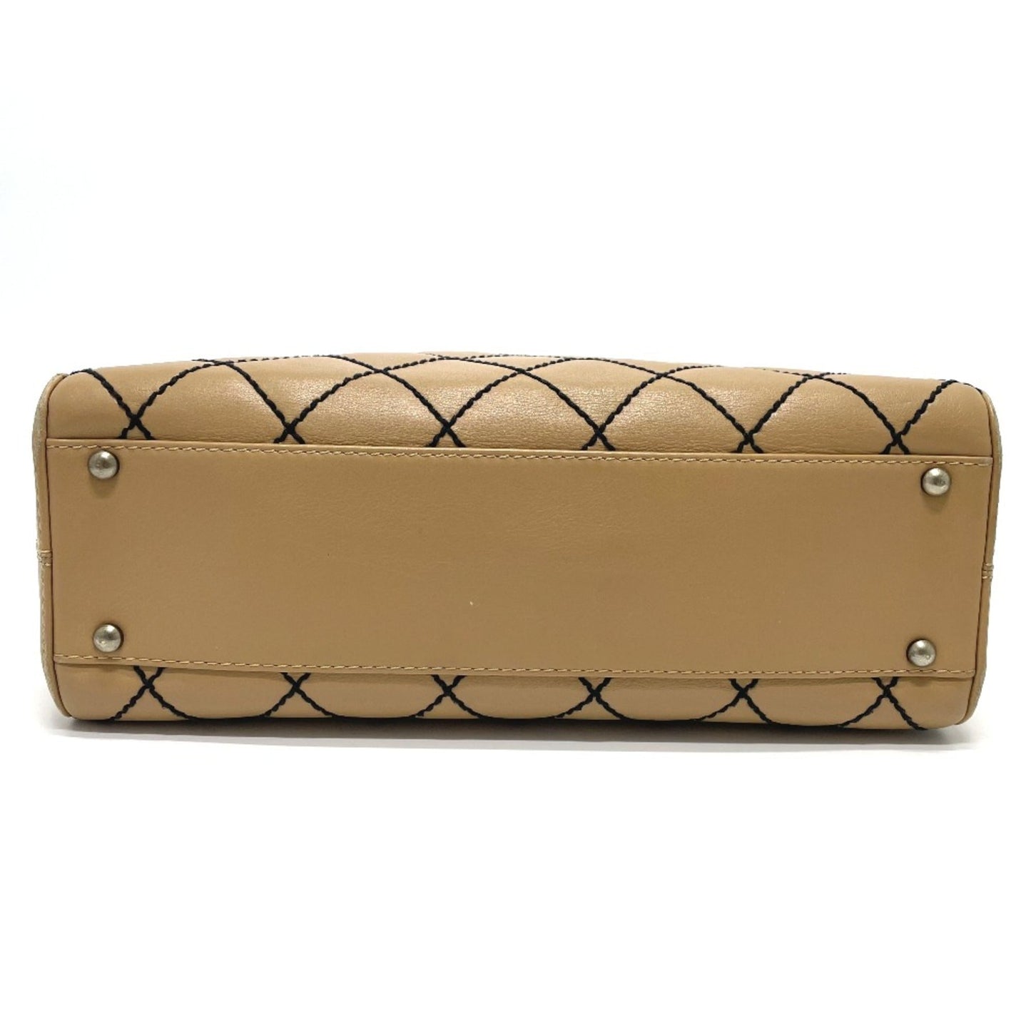Chanel Beige Leather Handbag ()