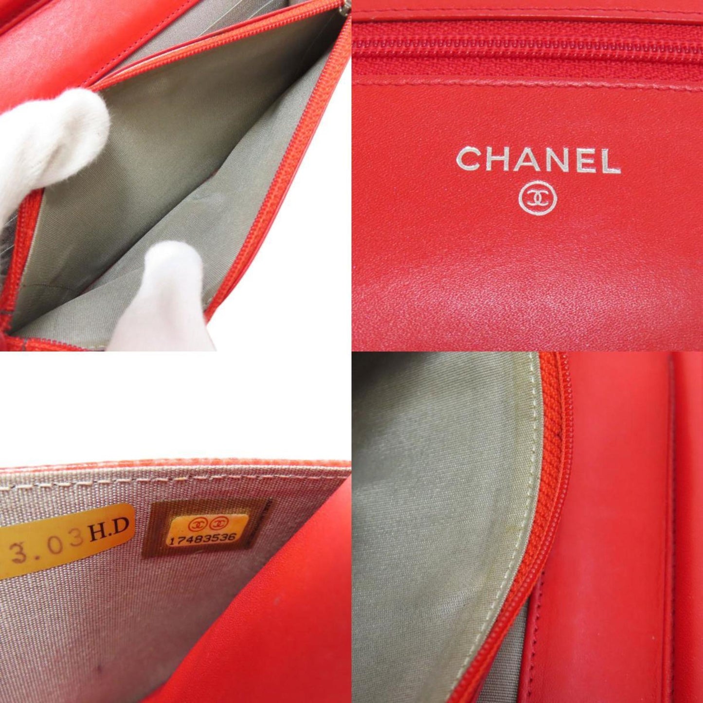 Chanel Red Color Caviar Leather Shoulder Bag ()