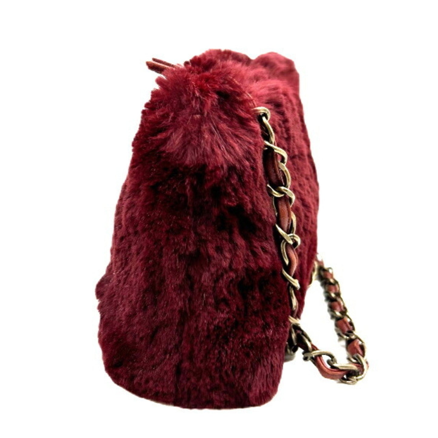Chanel Bordeaux Red Color Lapin Shoulder Bag ()