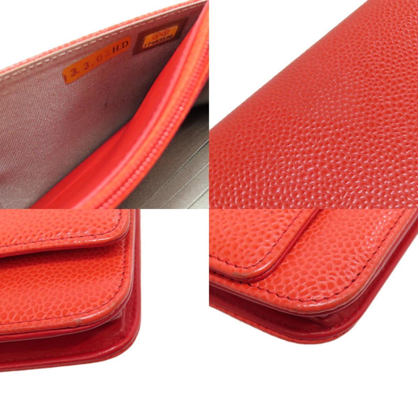 Chanel Red Color Caviar Leather Shoulder Bag ()