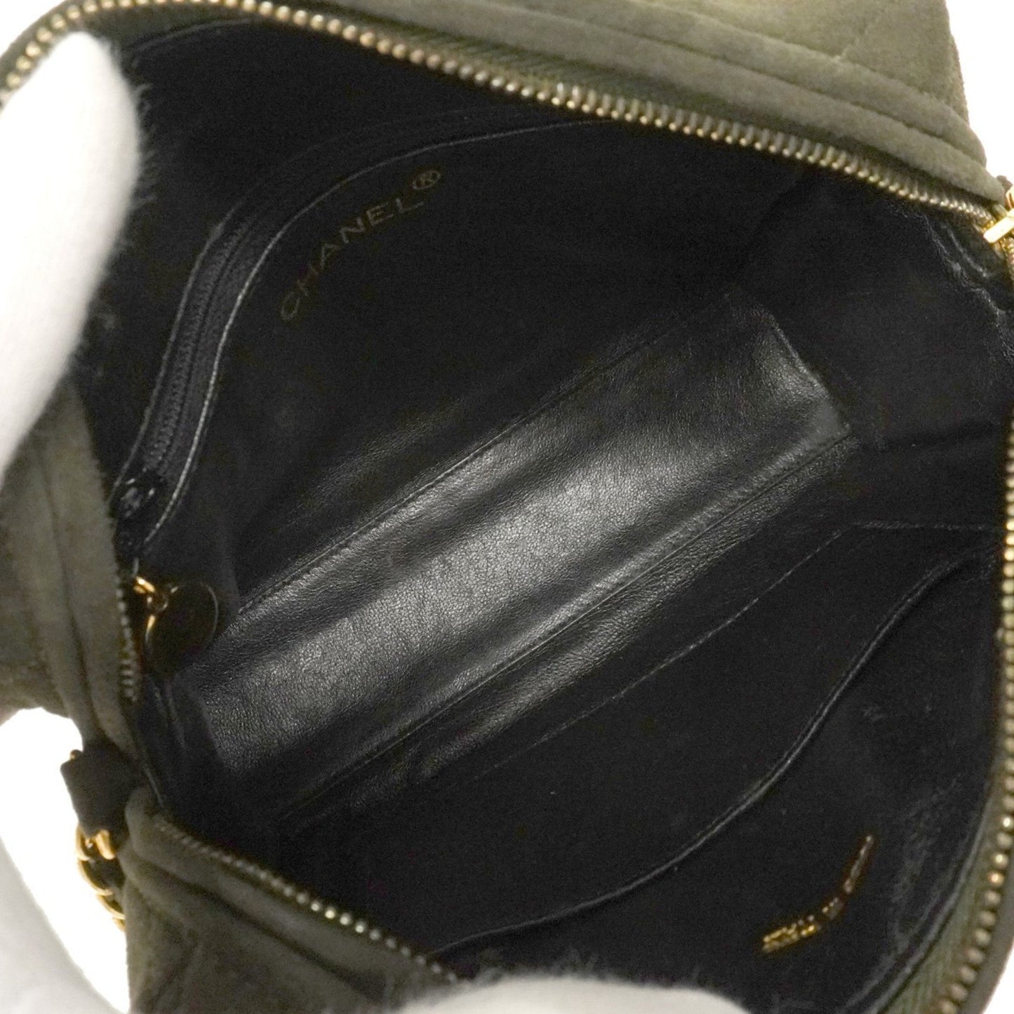 Chanel Black Suede Shoulder Bag ()