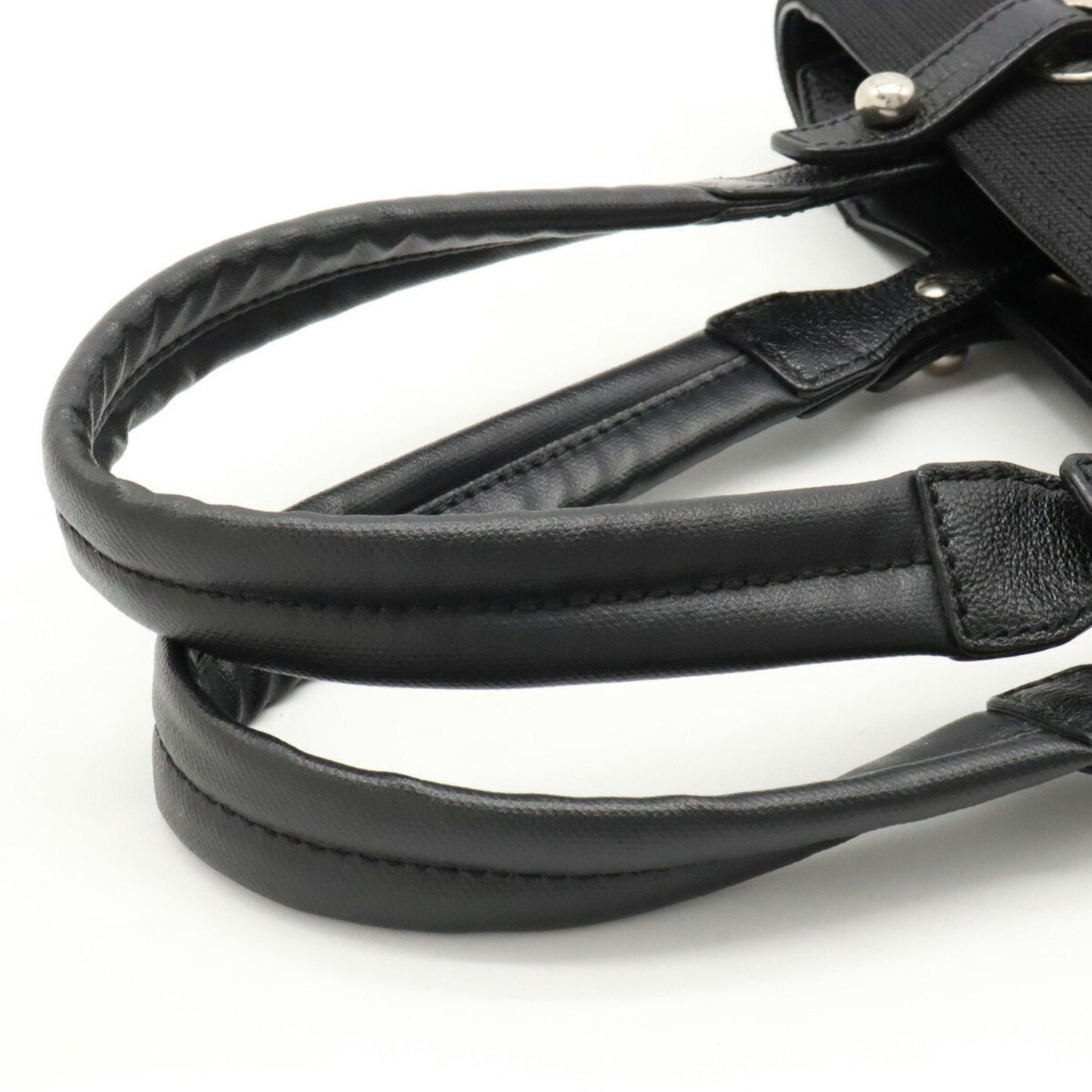 Chanel Black Coated Canvas Shoulder Bag Tote Bag ()