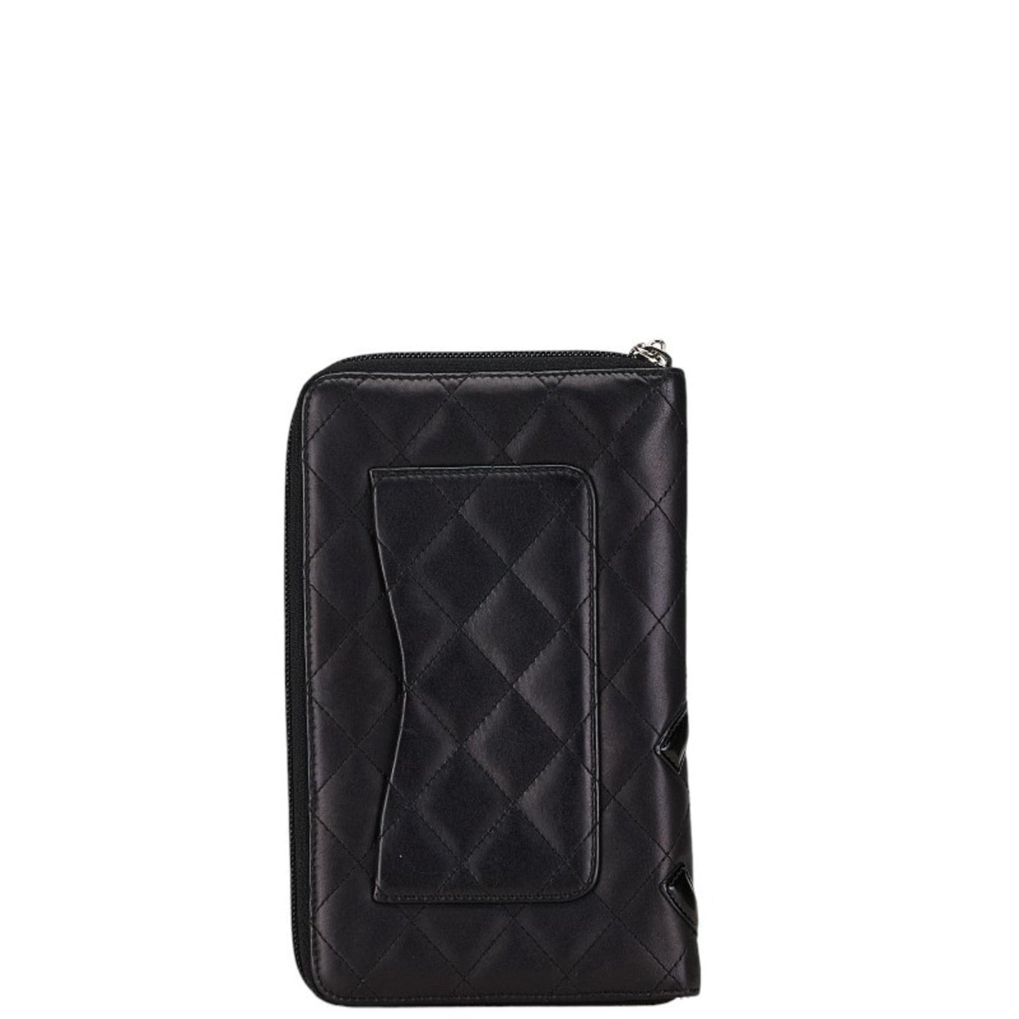 Chanel Black Leather Long Wallet (Bi-Fold) ()
