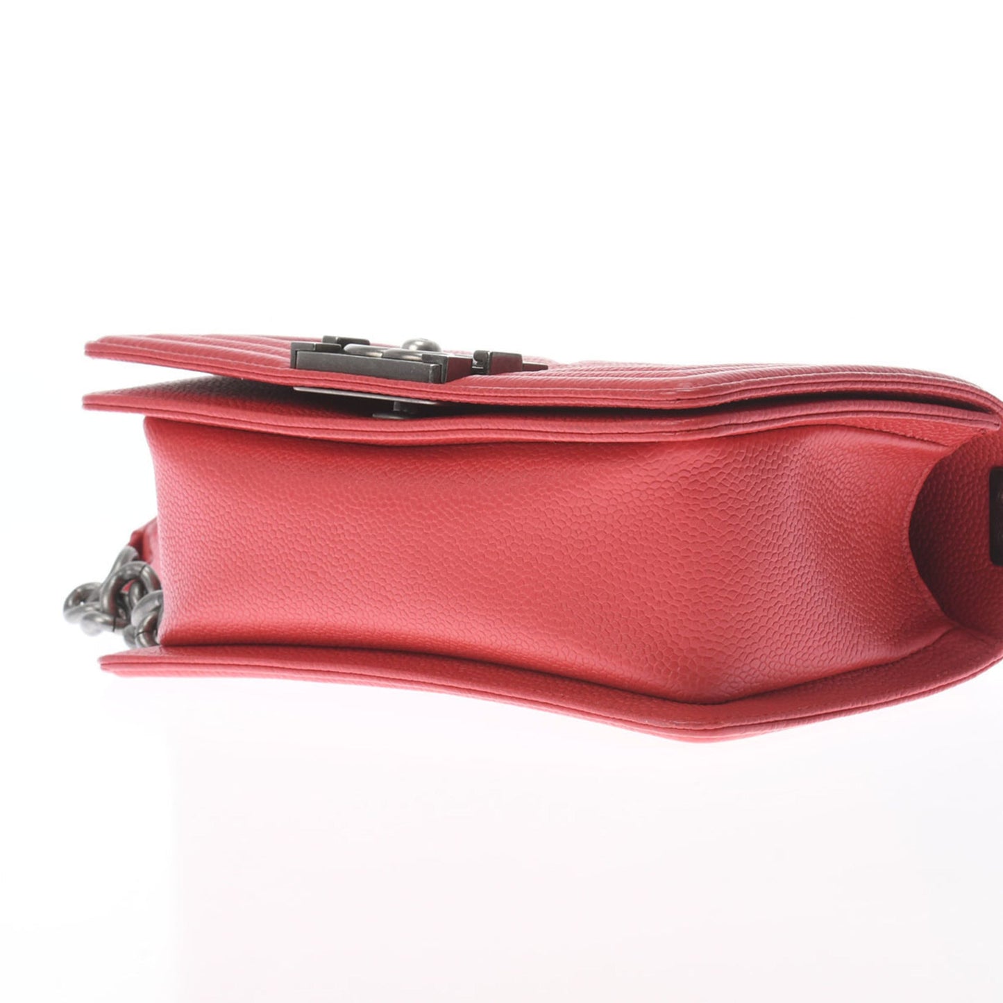 Chanel Red Color Caviar Leather Shoulder Bag ()