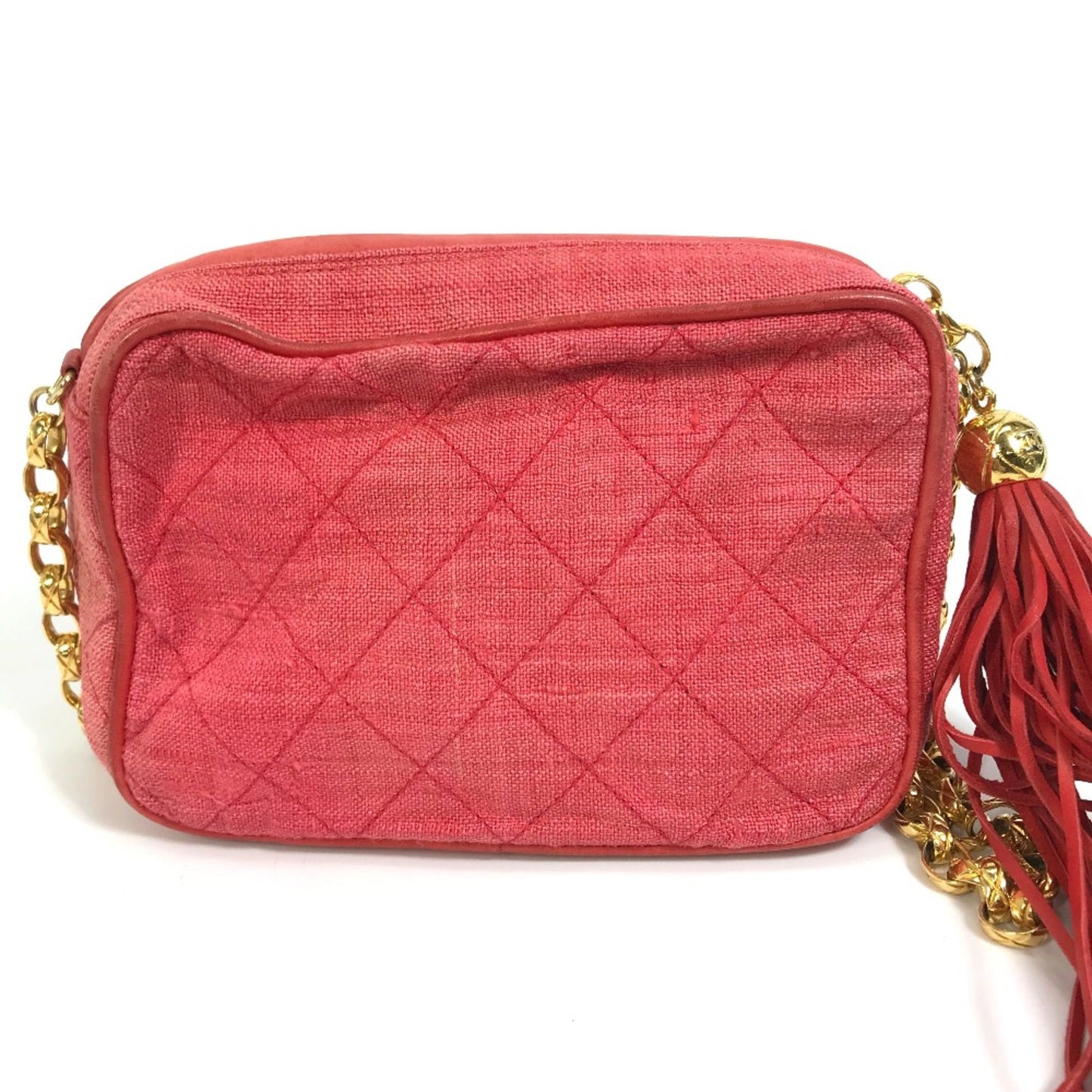 Chanel Red Cloth Shoulder Bag ()