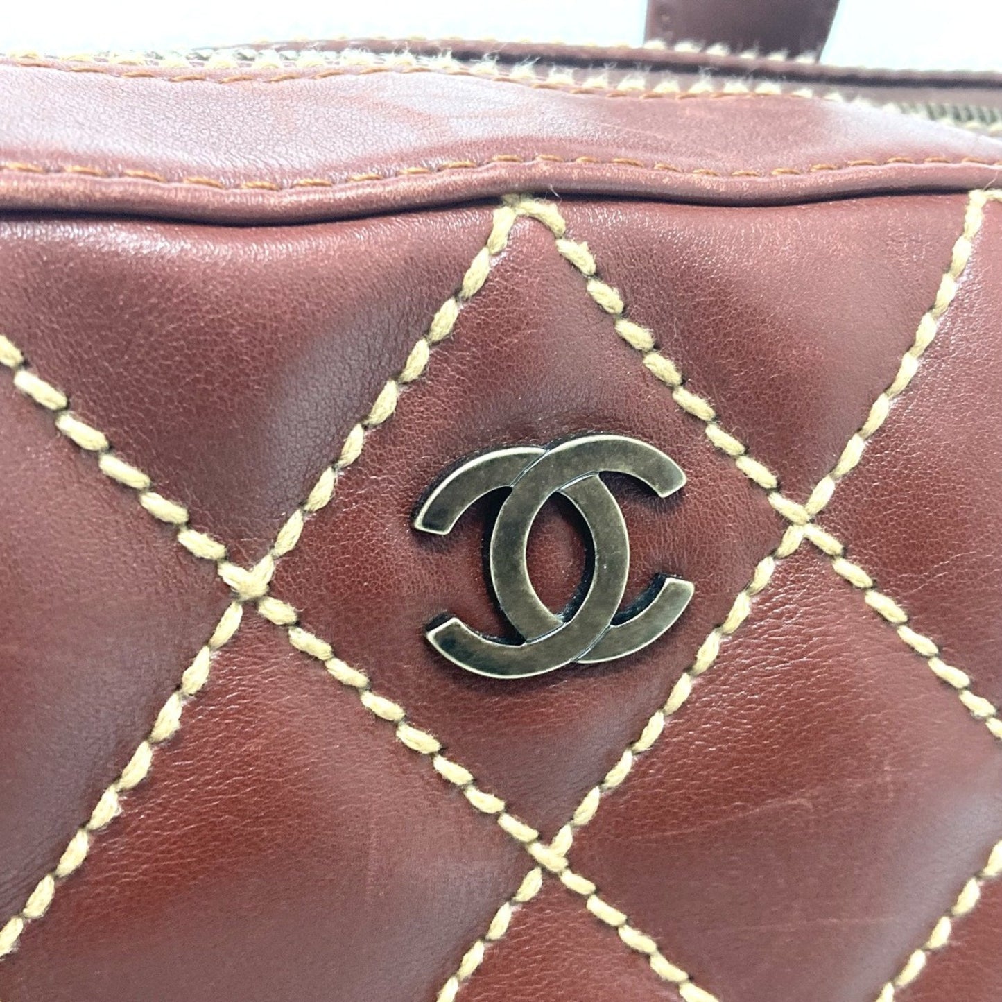 Chanel Brown Leather Handbag ()