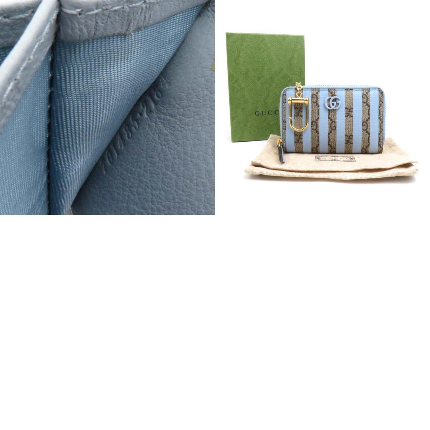 Gucci Blue Brown Gg Supreme Canvas Coin Purse/Coin Case ()