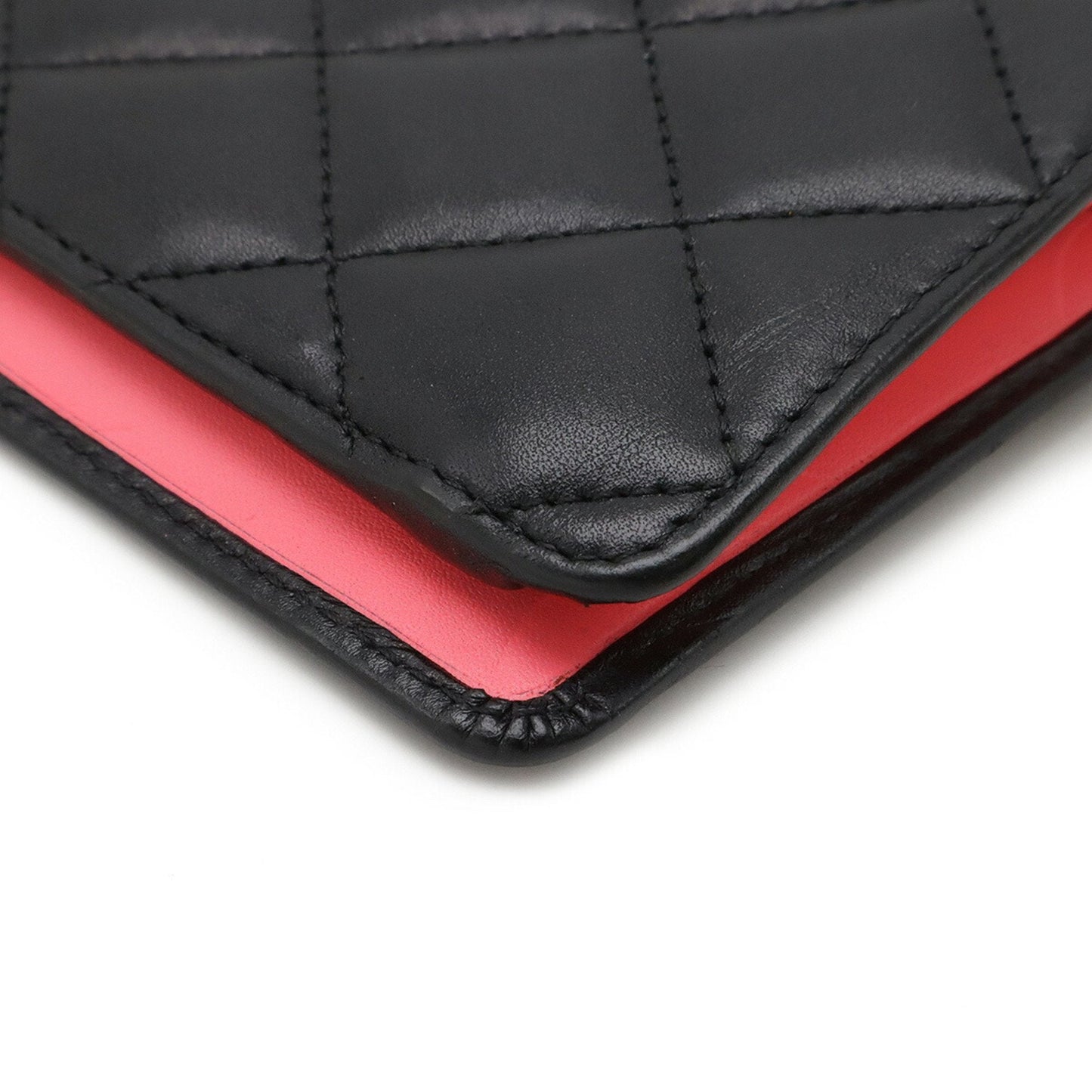 Chanel Black Leather Long Wallet (Bi-Fold) ()