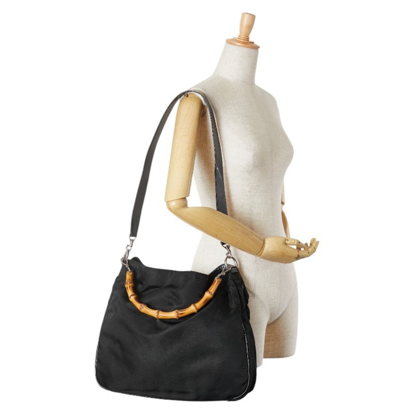 Gucci Black Nylon Handbag Shoulder Bag ()