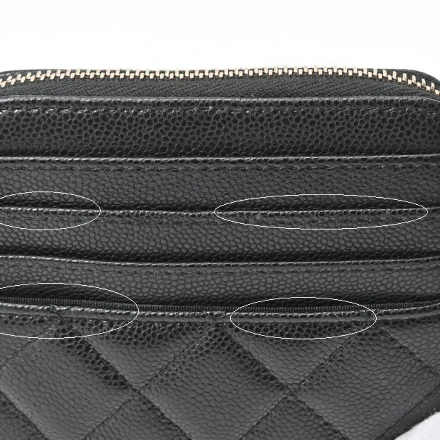Chanel Black Grained Calfskin Coin Purse/Coin Case ()