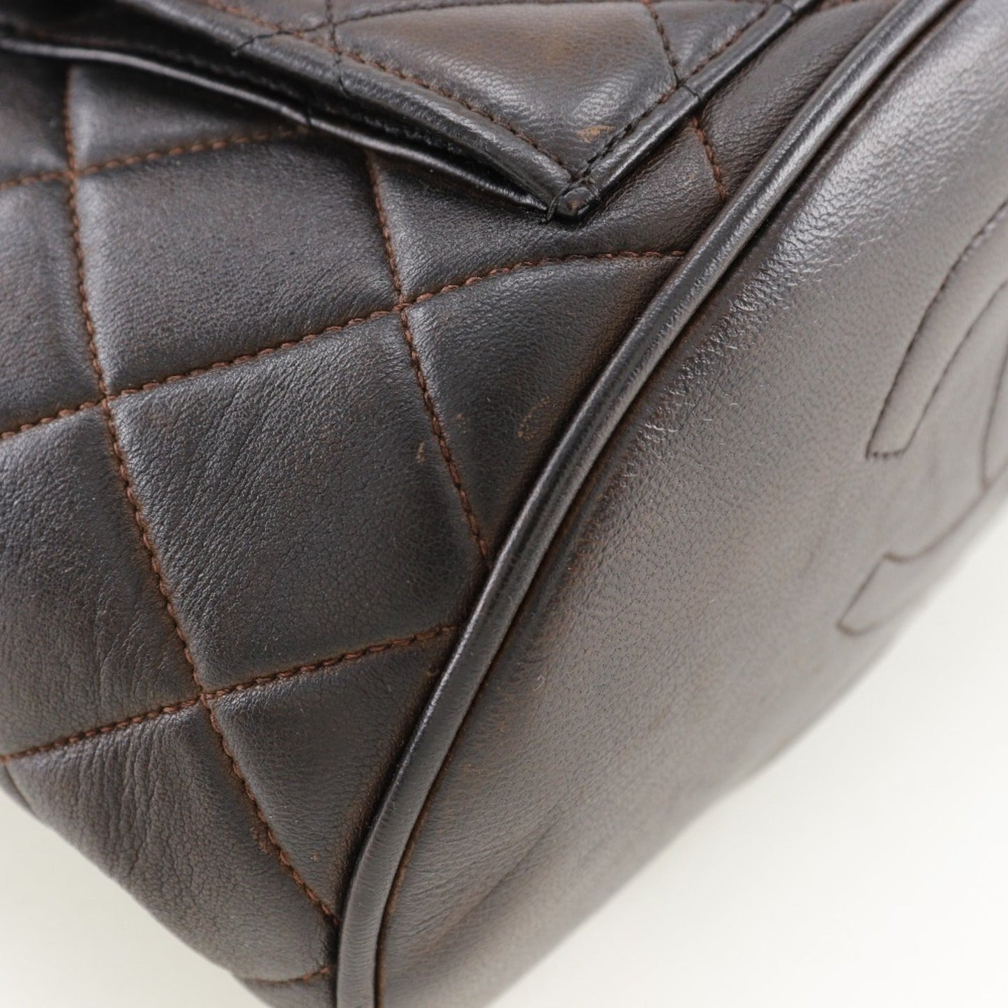 Chanel Brown Leather Backpack ()