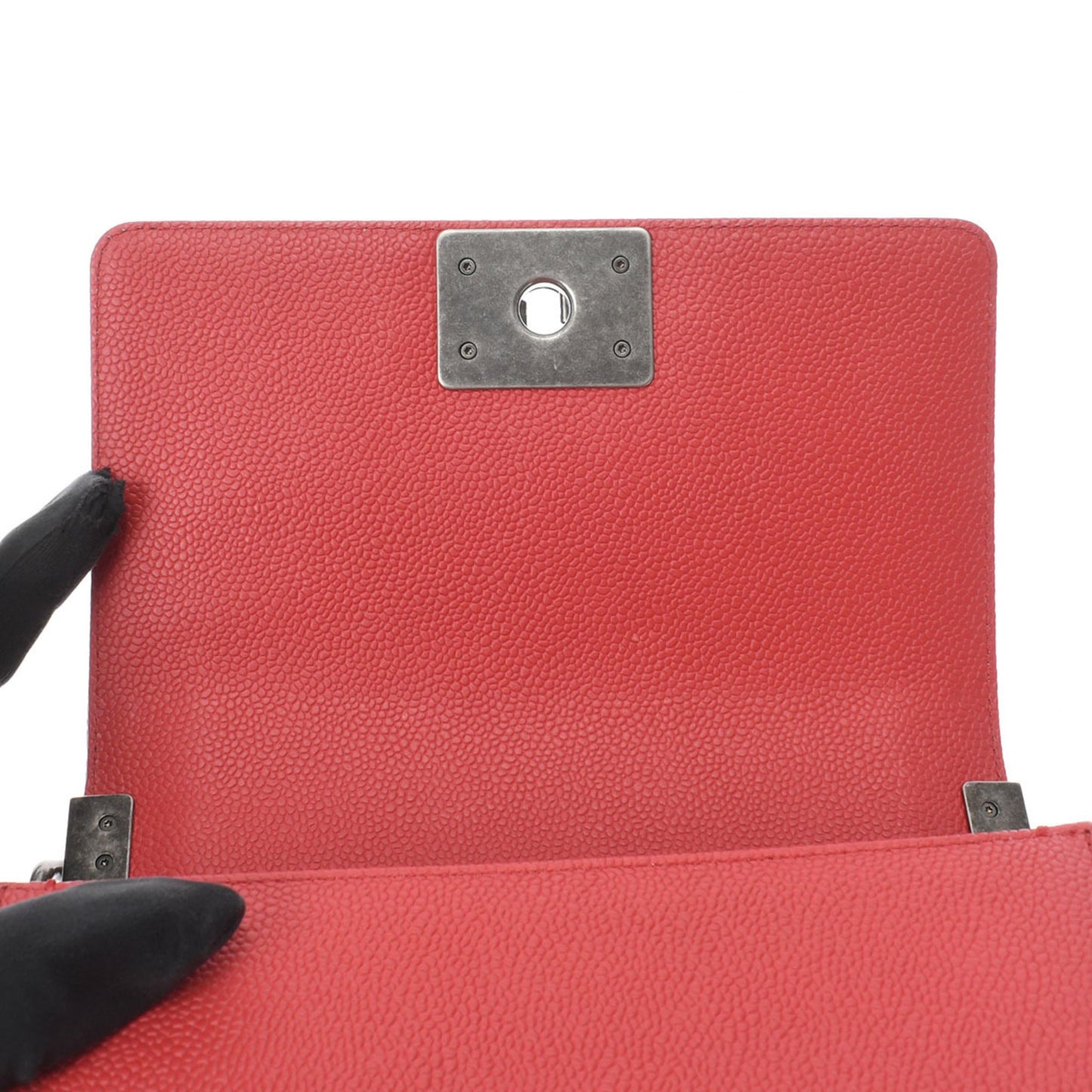 Chanel Red Color Caviar Leather Shoulder Bag ()