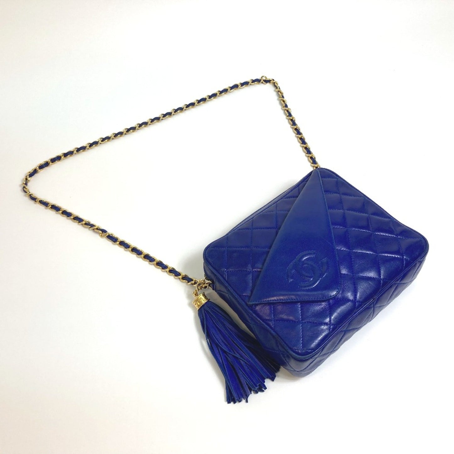Chanel Blue Leather Shoulder Bag ()