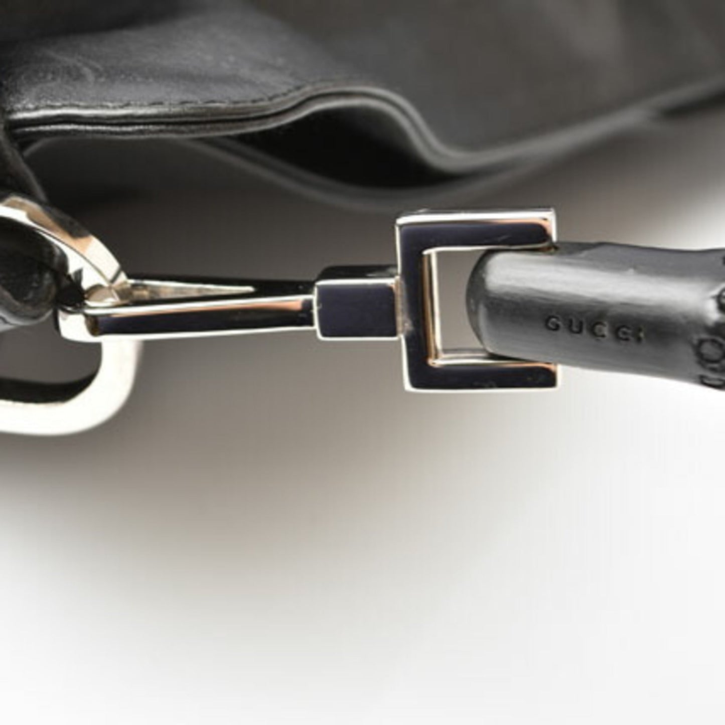 Gucci Black Leather Handbag Shoulder Bag ()