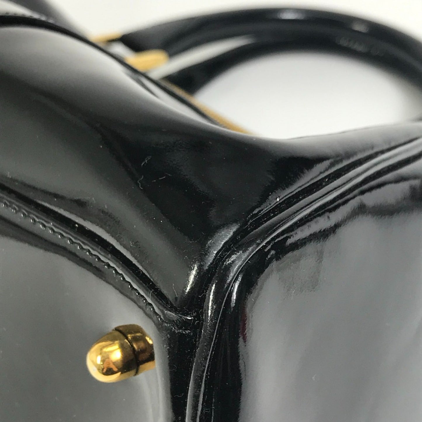 Chanel Black Patent Leather Boston Bag ()