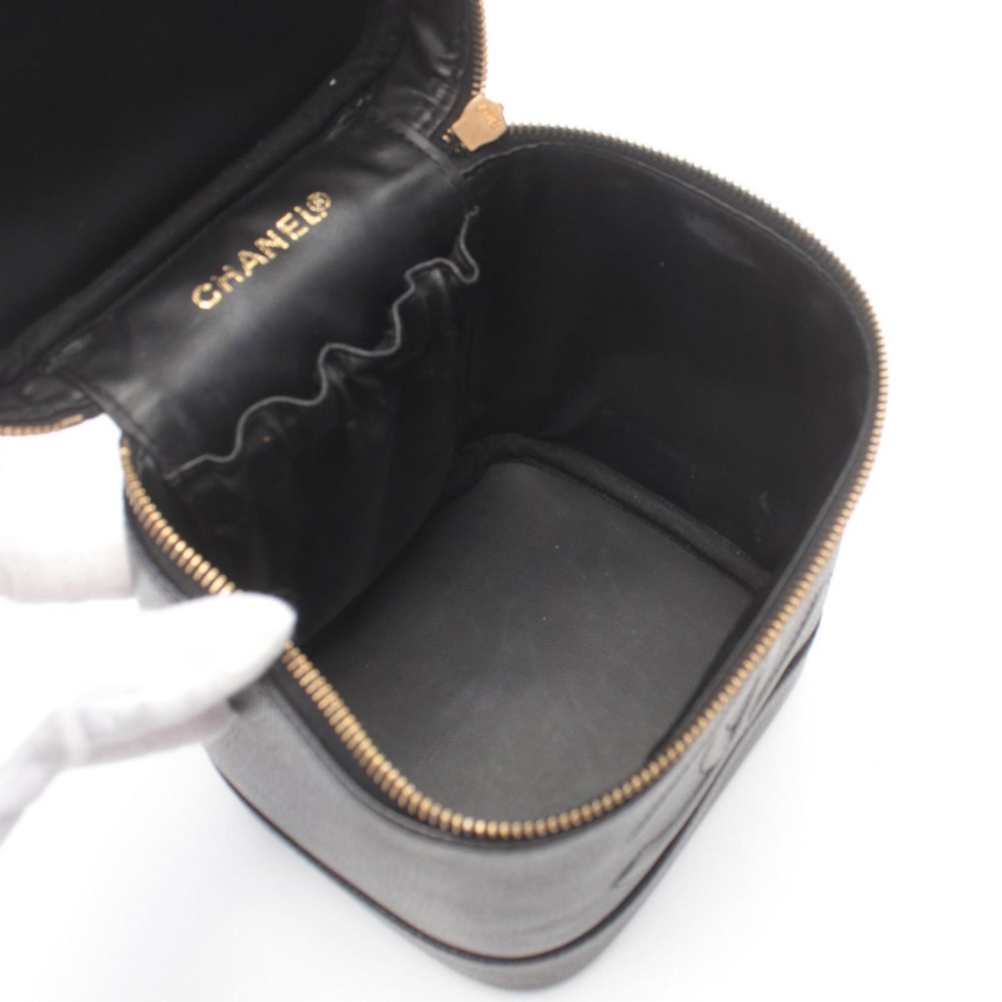 Chanel Caviar Skin Black Caviar Leather Handbag ()