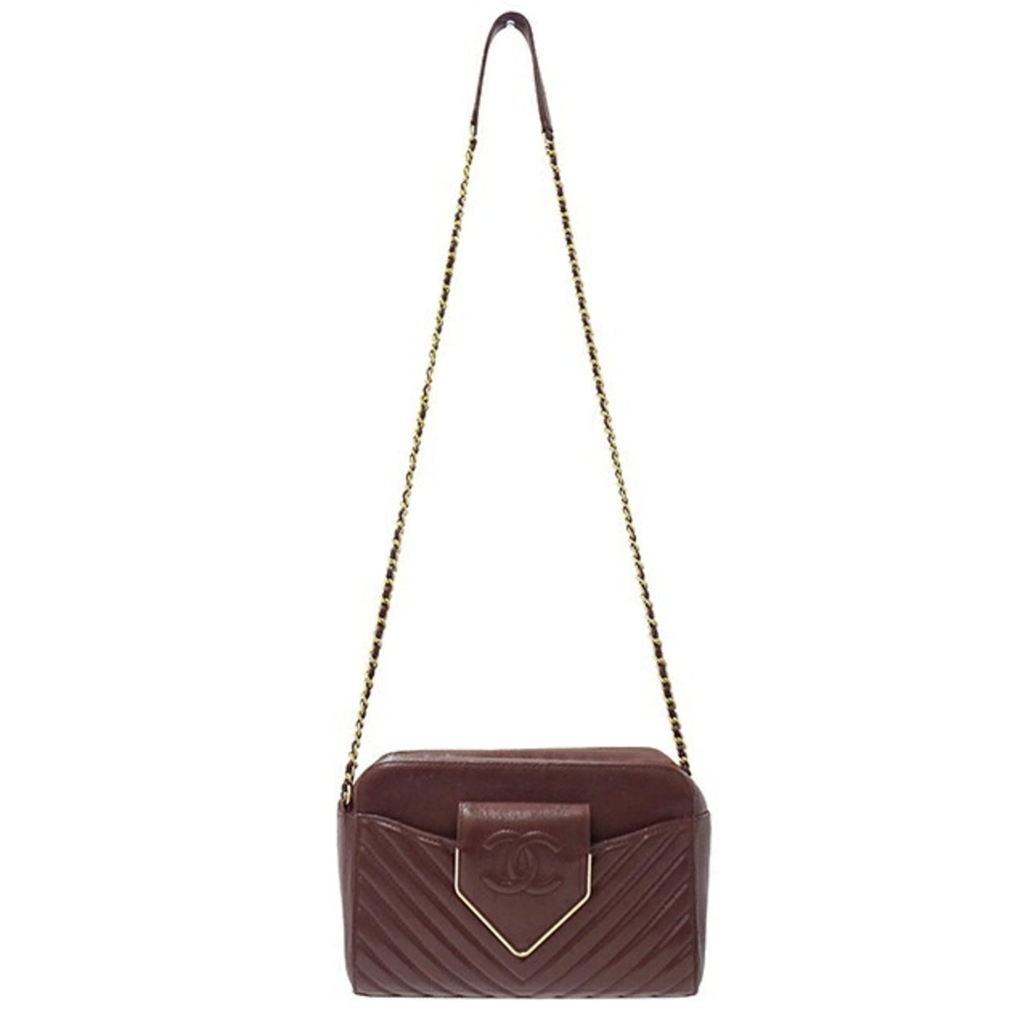 Chanel Bordeaux Leather Shoulder Bag ()