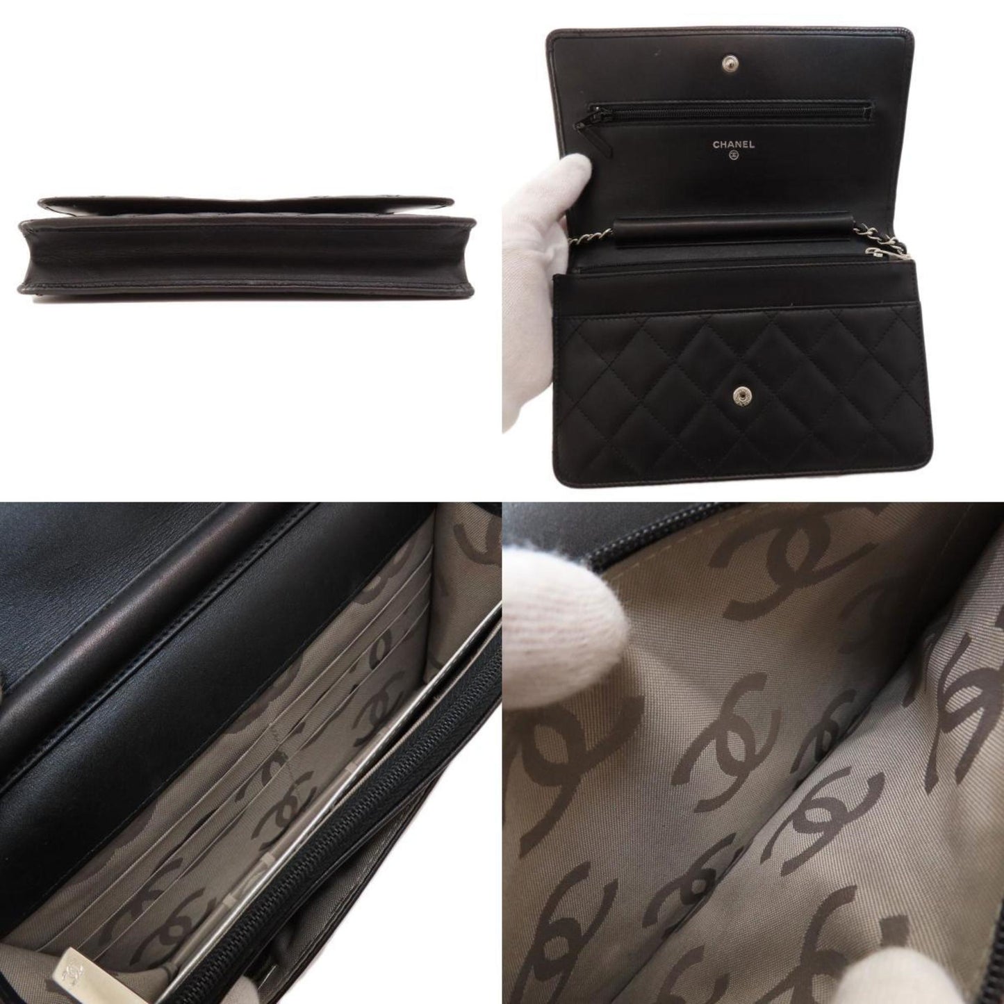 Chanel Black Cambon Ligne Chain/Shoulder Wallet ()