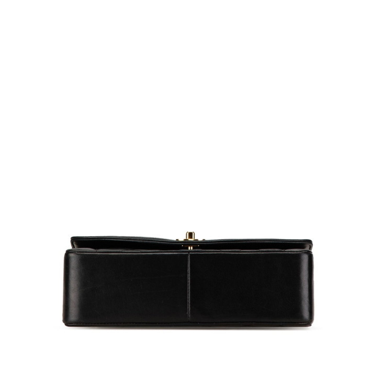 Chanel Black Gold Leather Shoulder Bag ()