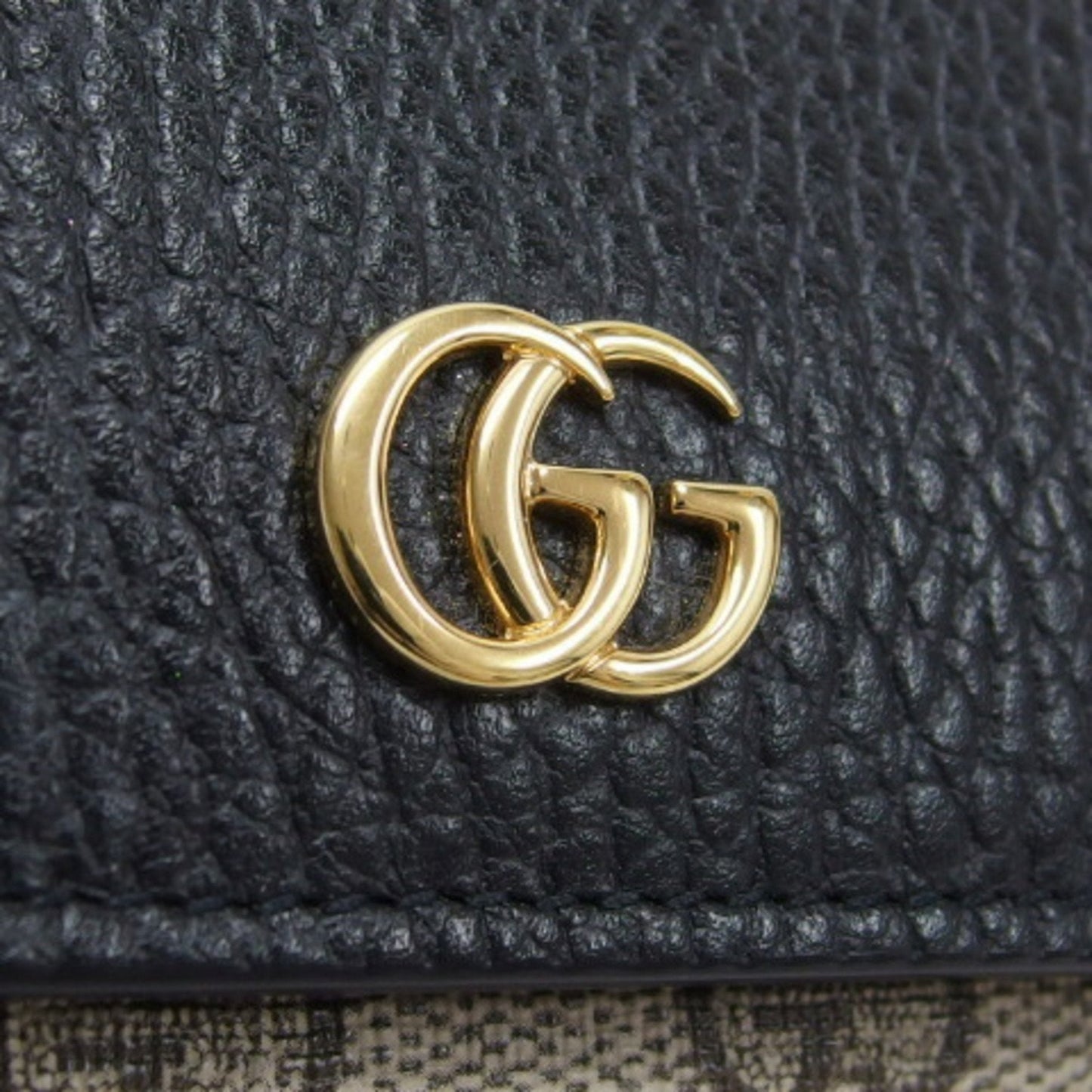 Gucci Beige Black Gg Supreme Leather Wallet (Bi-Fold) ()