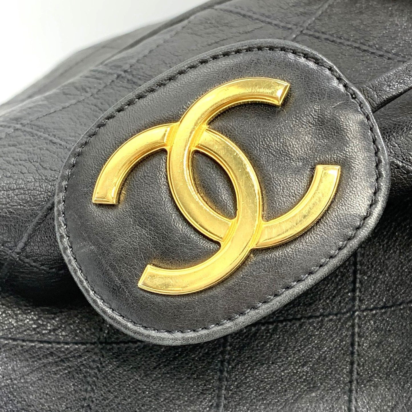 Chanel Bicolor Black Leather Shoulder Bag ()